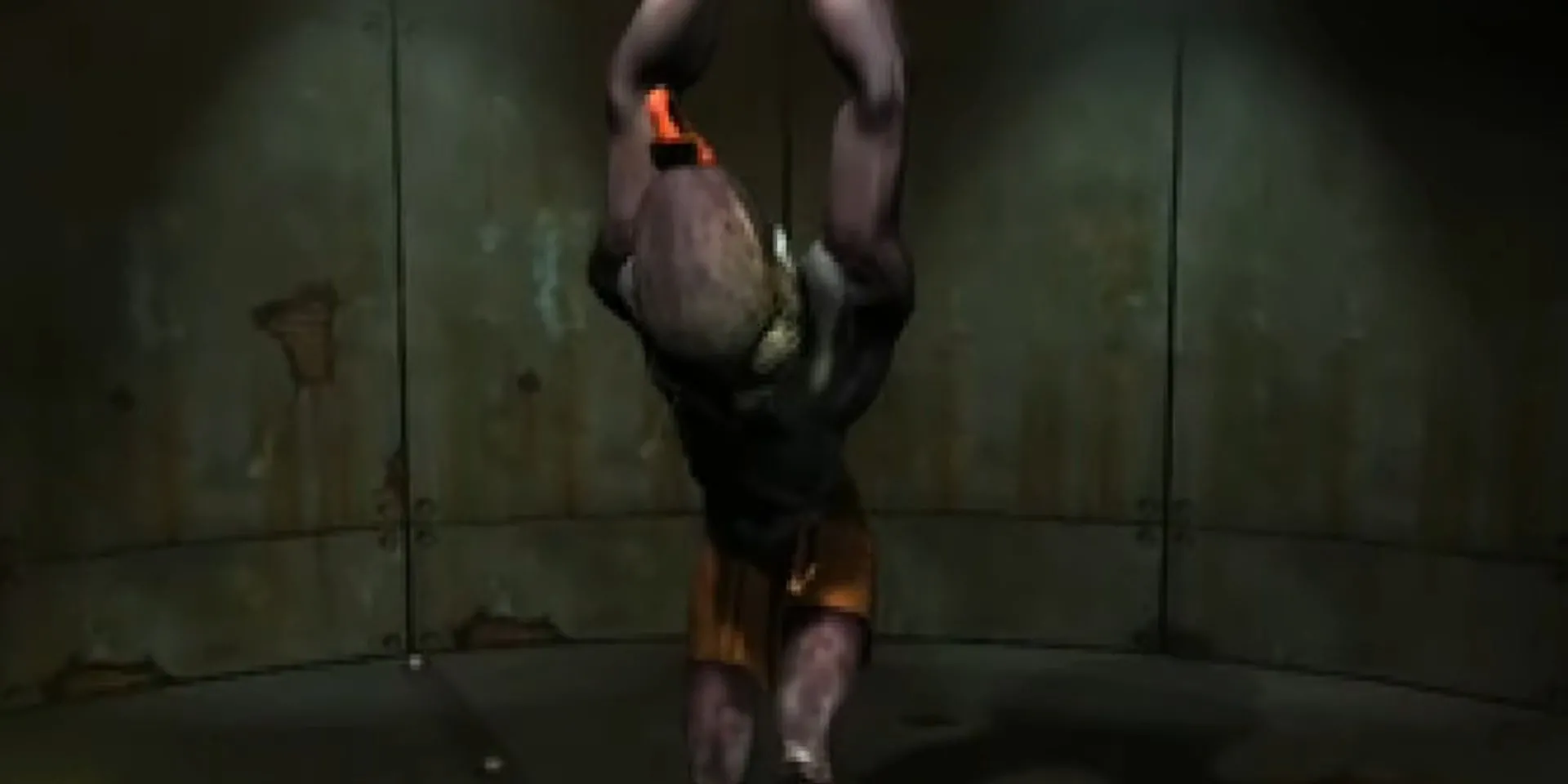 Abe bị trói trong phòng giam ở Oddworld Abe's Oddysee