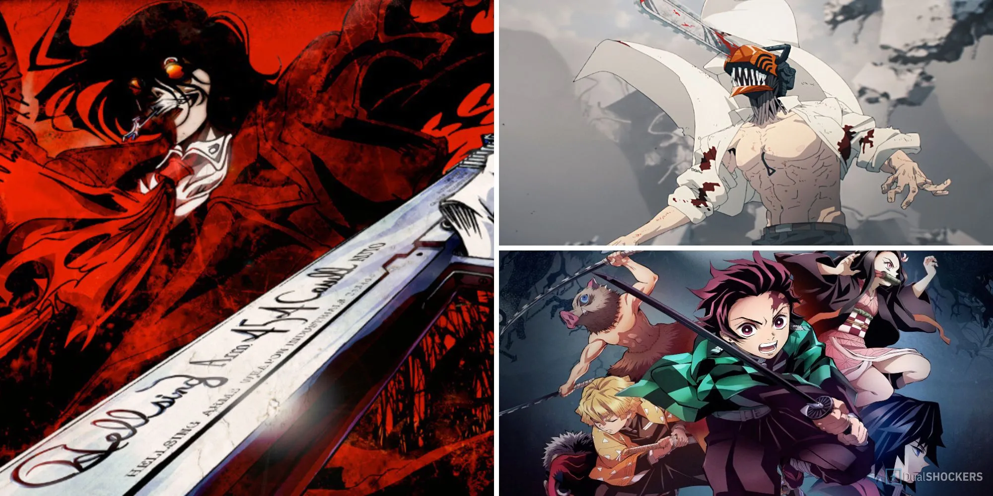 Alucard, Denji và Tanjiro đại diện cho các anime tương tự Castlevania