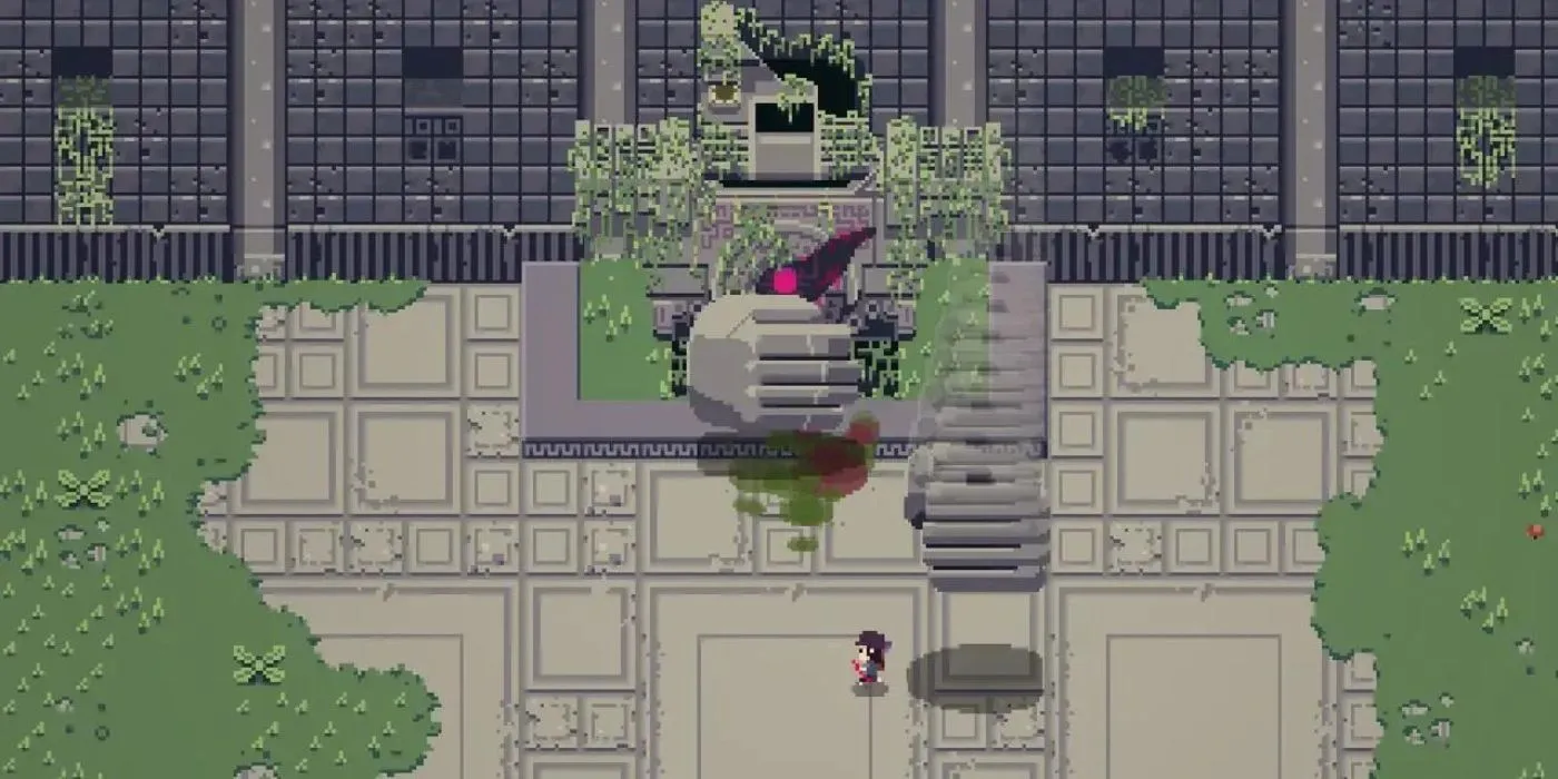 Ảnh chụp màn hình trận đấu trùm trong Titan Souls