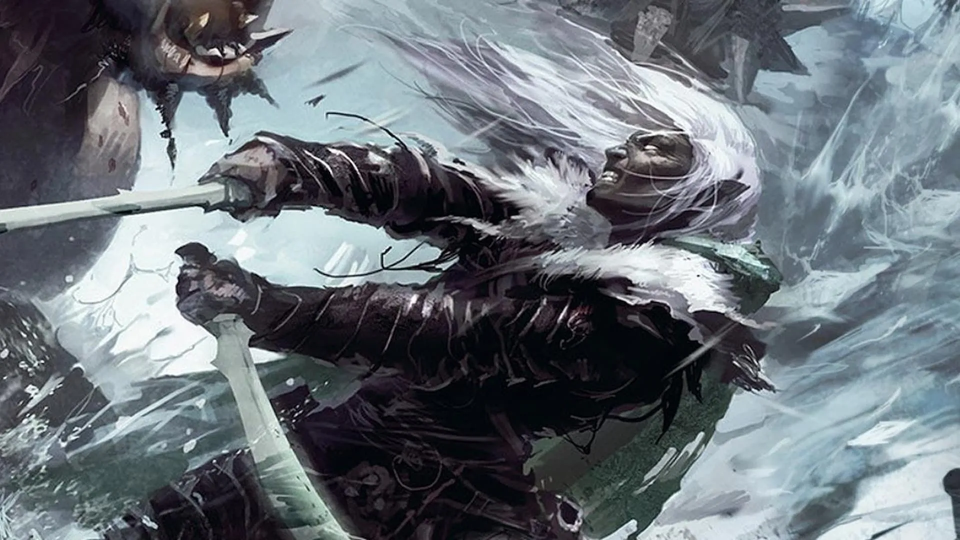 Bìa sách Dungeons &amp; Dragons Icewind Dale với Drizzt Do'Urden - minh họa cho nội dung sáng tạo D&amp;D