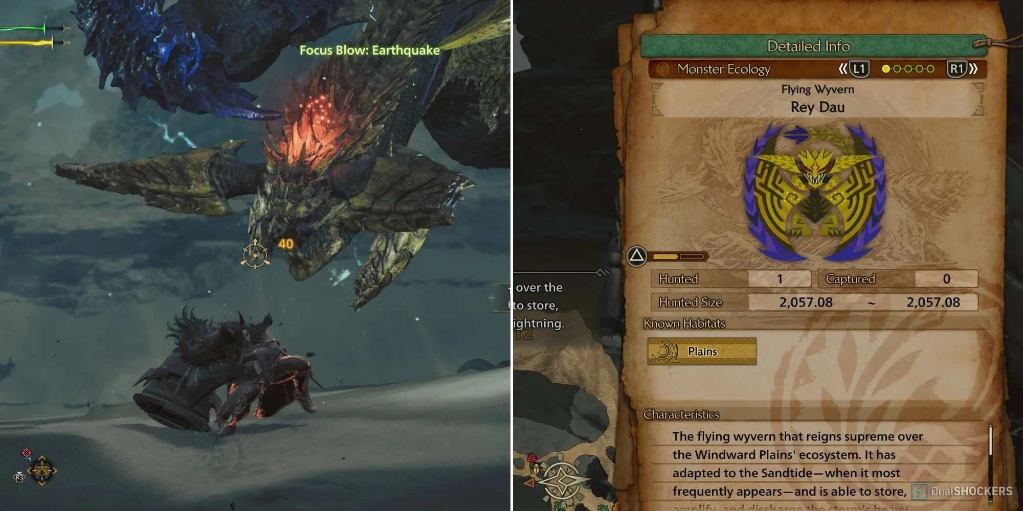 Chiến đấu với quái vật Rey Dau khổng lồ trong Monster Hunter Wilds