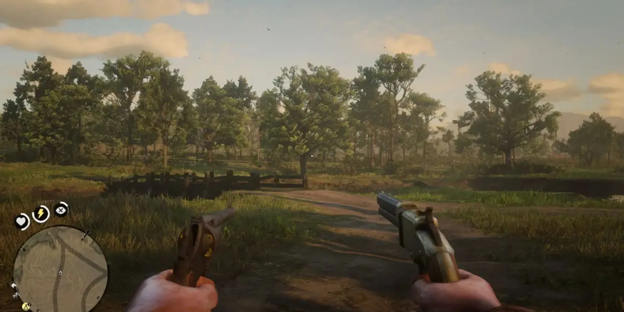 Chơi Red Dead Redemption 2 ở góc nhìn thứ nhất, nhắm bắn trong nhà.