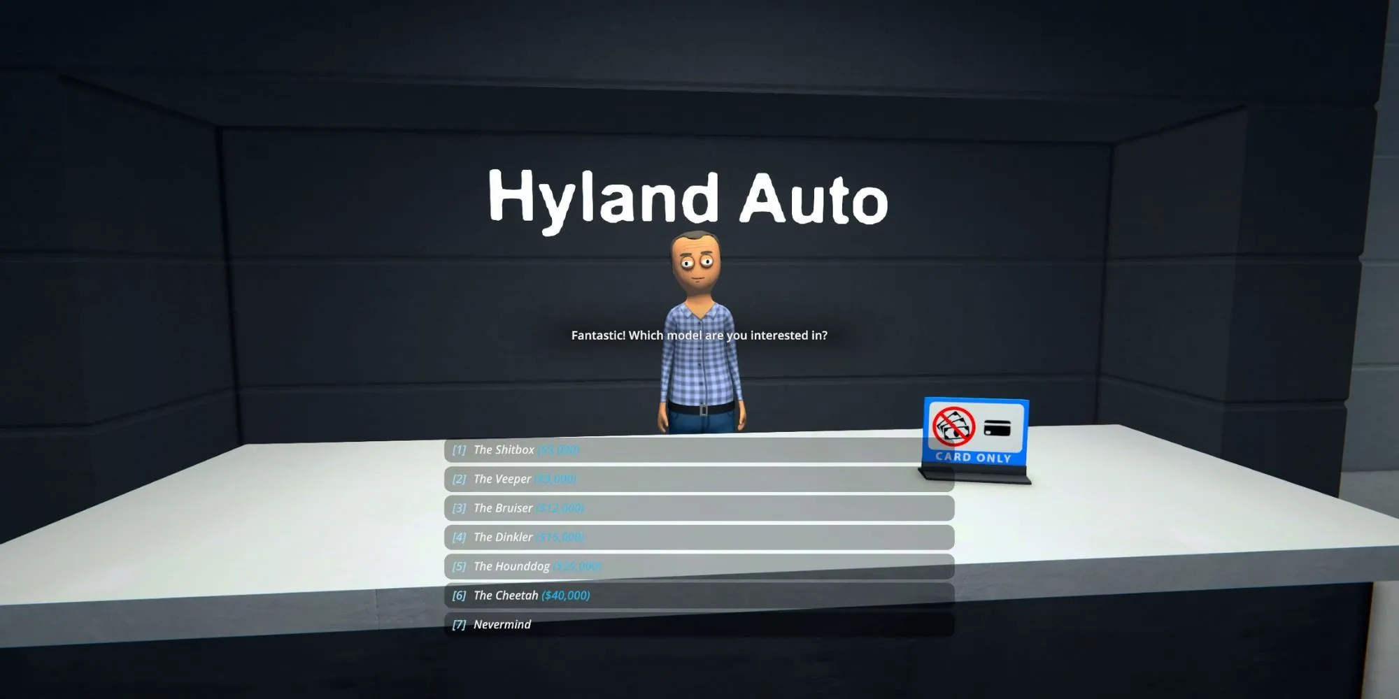 Cửa hàng Hyland Auto trong Schedule 1 nơi người chơi cần tiền sạch để mua phương tiện