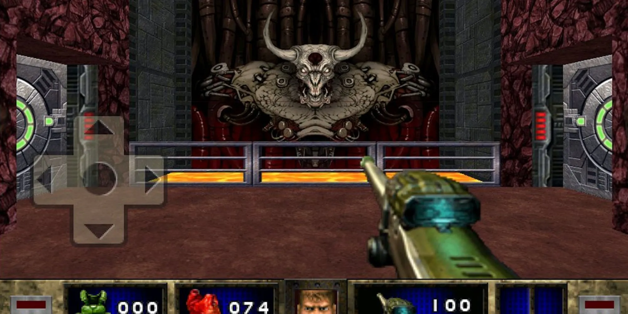 Doom II RPG với môi trường 3D và nhân vật 2D trên màn hình điện thoại