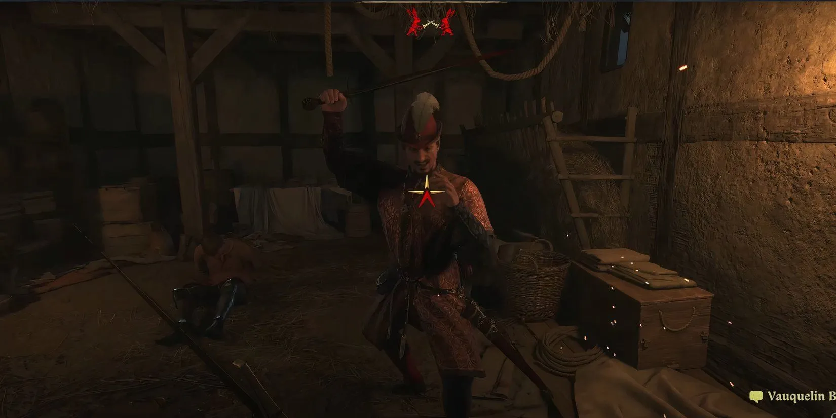 Henry đấu kiếm với Vanquelin trong Kingdom Come Deliverance 2