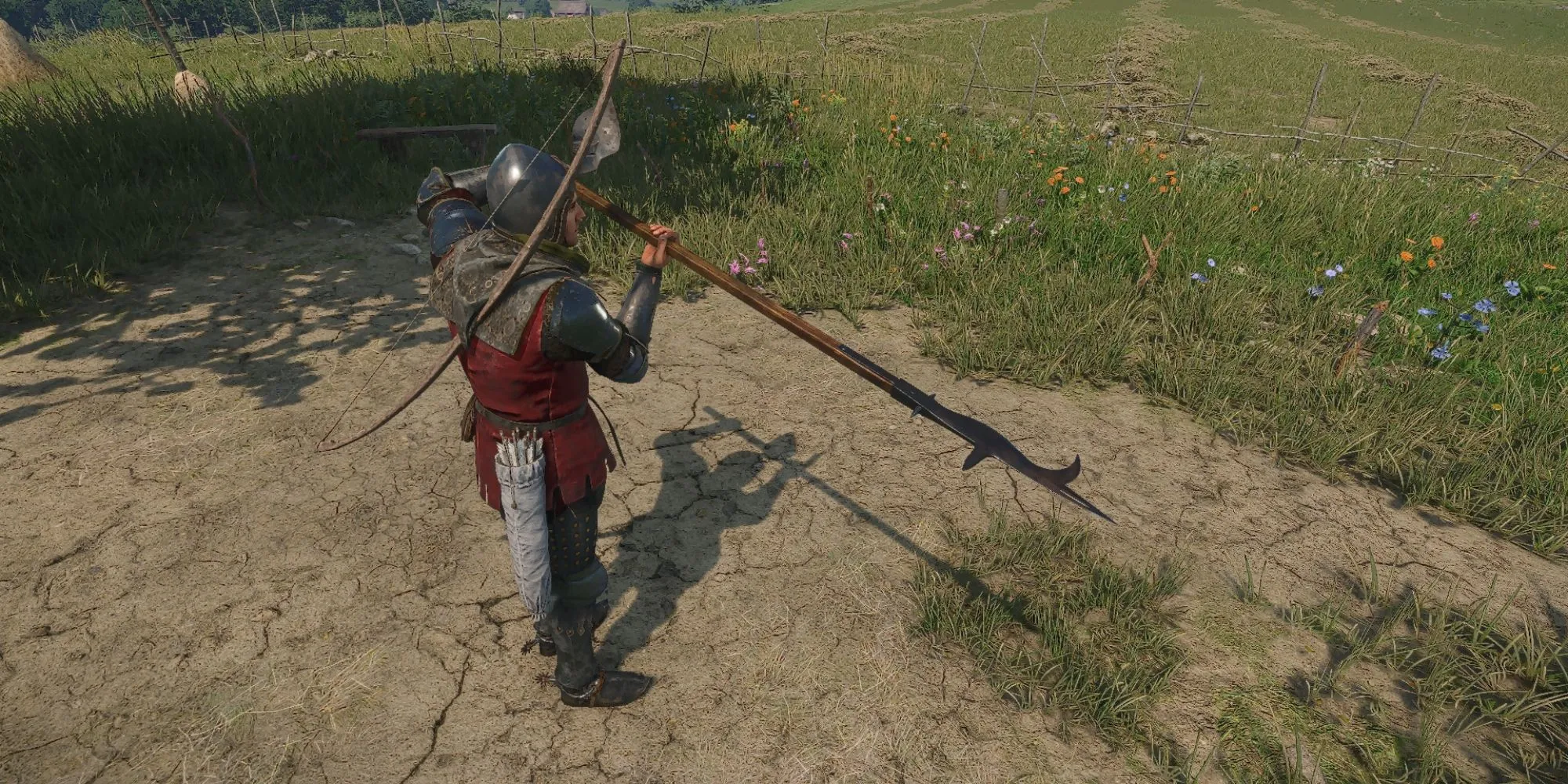 Henry sử dụng Guisarme - vũ khí cán dài đa dụng trong chiến đấu Kingdom Come Deliverance 2