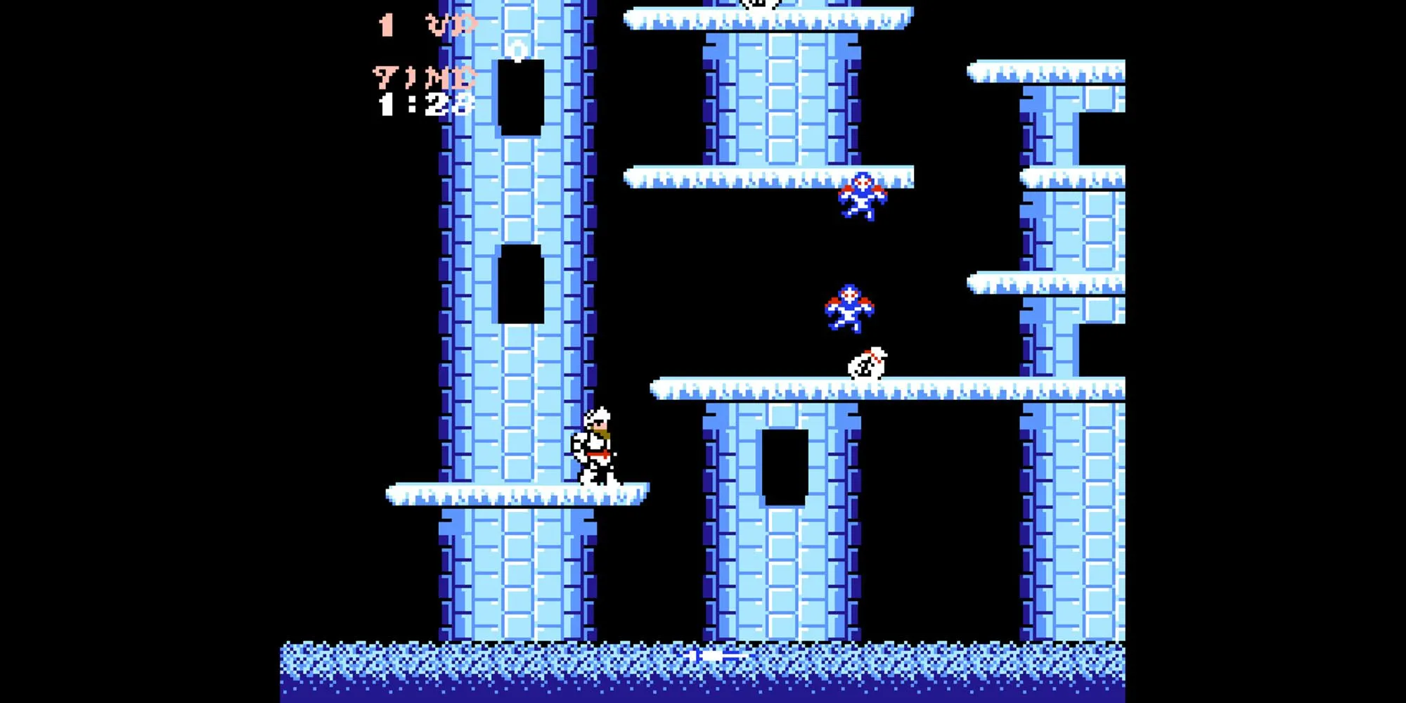 Hiệp sĩ Arthur trong bộ giáp đối mặt quái vật game Ghosts 'n Goblins