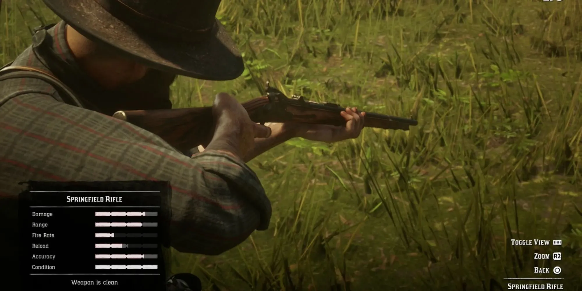 Khám phá vũ khí Springfield Rifle trong Red Dead Redemption 2.