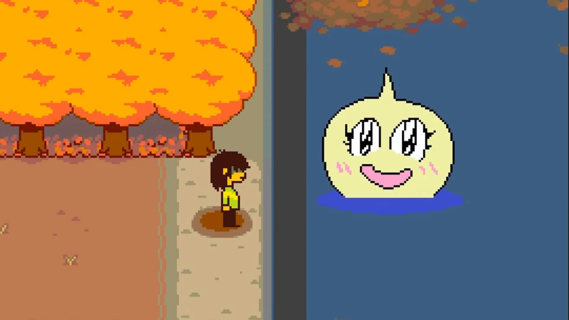 Kris nói chuyện với Onion trong Deltarune