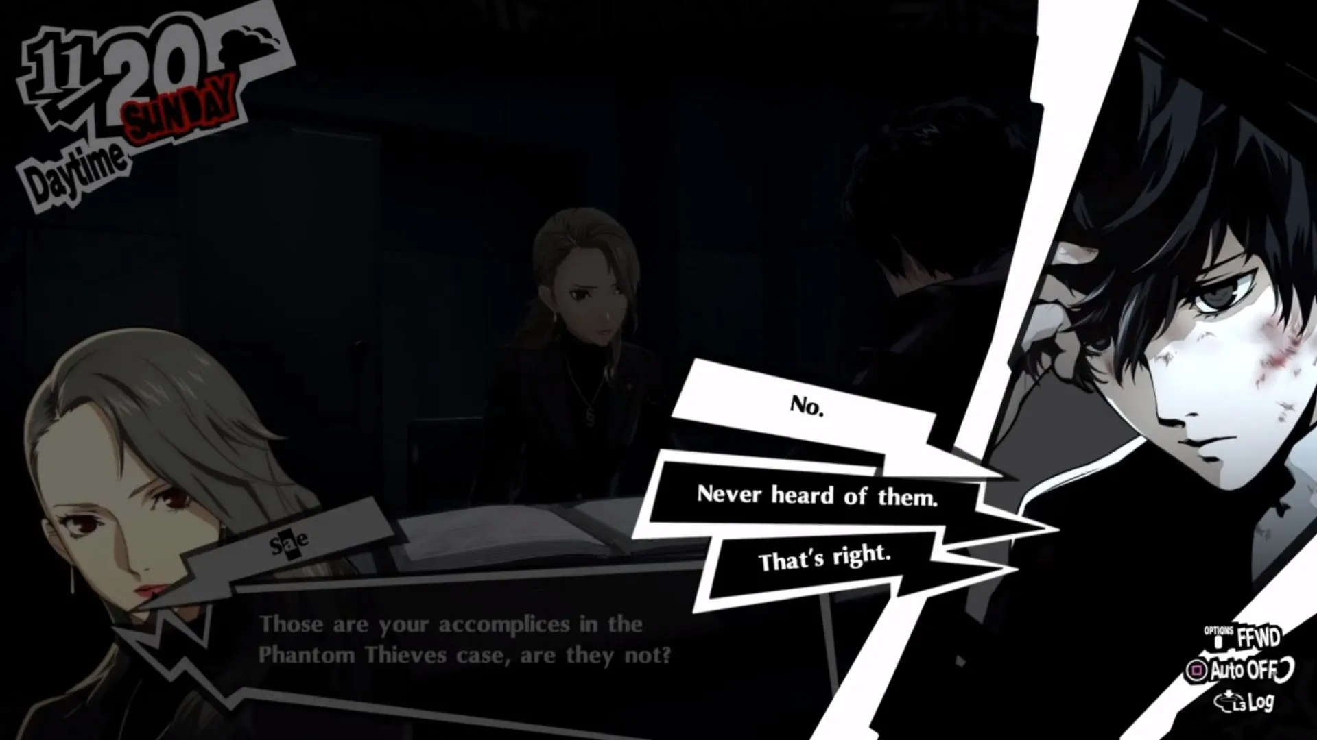 Lựa chọn đối thoại quan trọng trong phòng thẩm vấn Persona 5 Royal với Sae Niijima