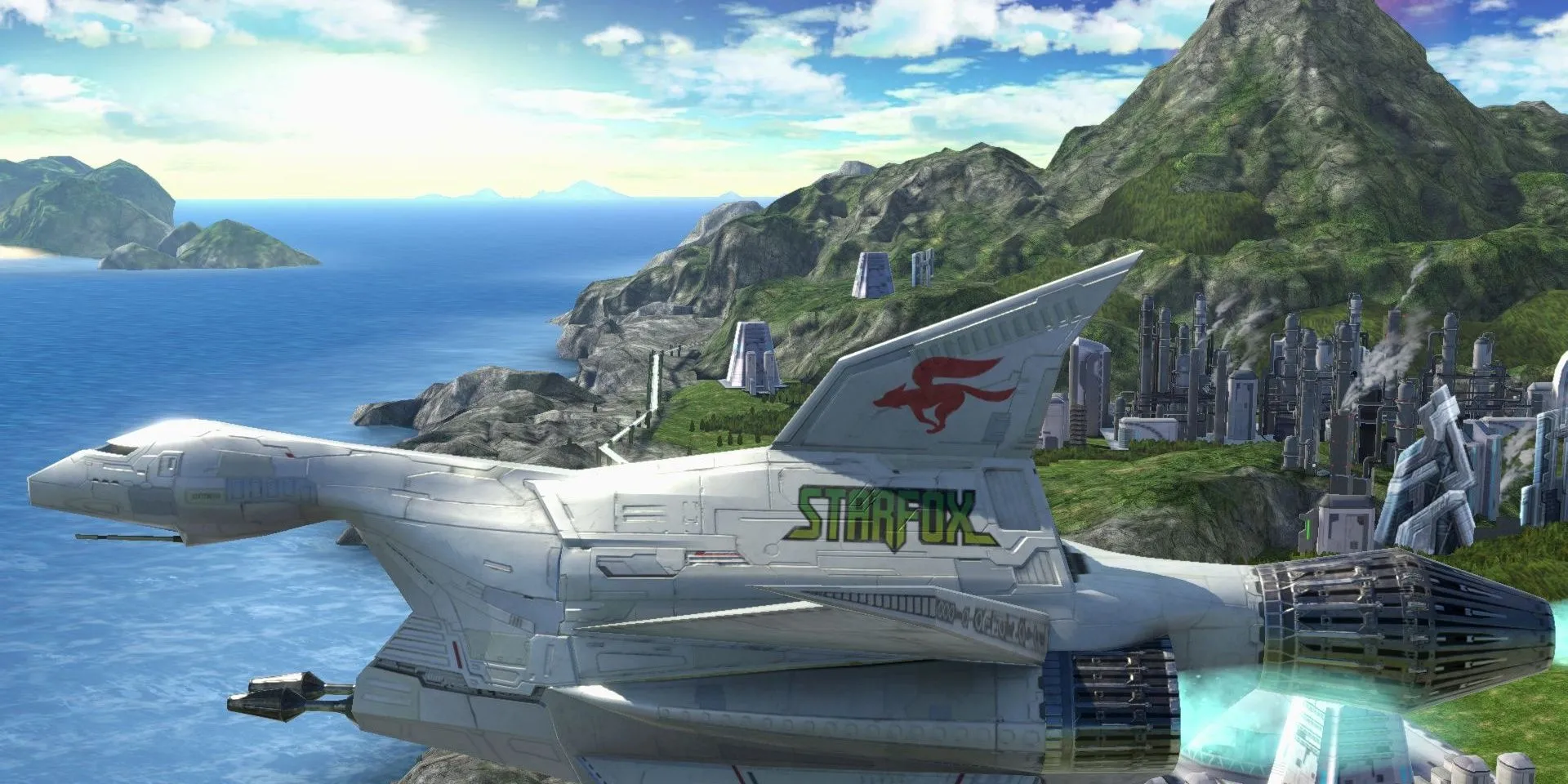 Màn chơi Corneria quen thuộc trong Super Smash Bros. Ultimate, quê hương của Star Fox