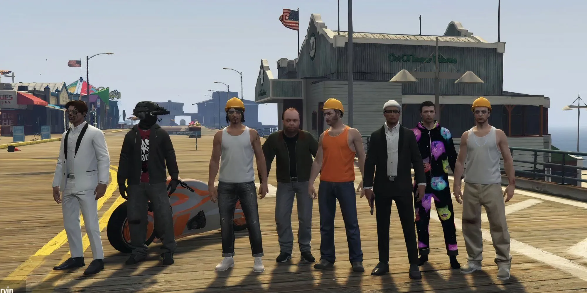 Người chơi tụ tập trong GTA V Online thể hiện sự mong đợi GTA 6