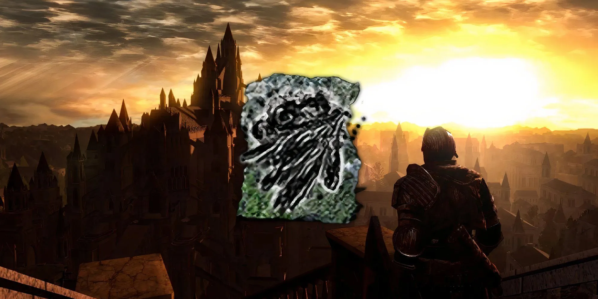 Nhân vật Dark Souls 1 bắn ra chùm hạt bóng tối Dark Bead cự ly gần