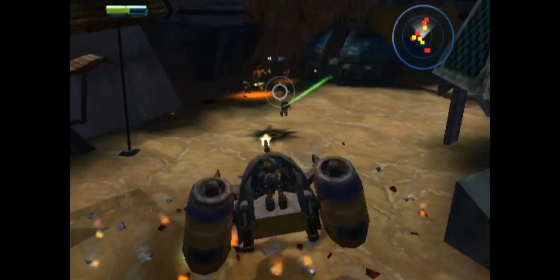 Nhân vật Glitch lái phương tiện chiến đấu trong game Metal Arms: Glitch in the System