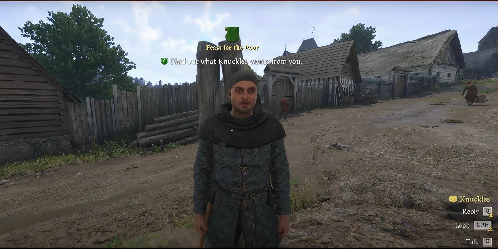 Nhân vật Knuckles trong nhiệm vụ Feast for the Poor của Kingdom Come Deliverance 2