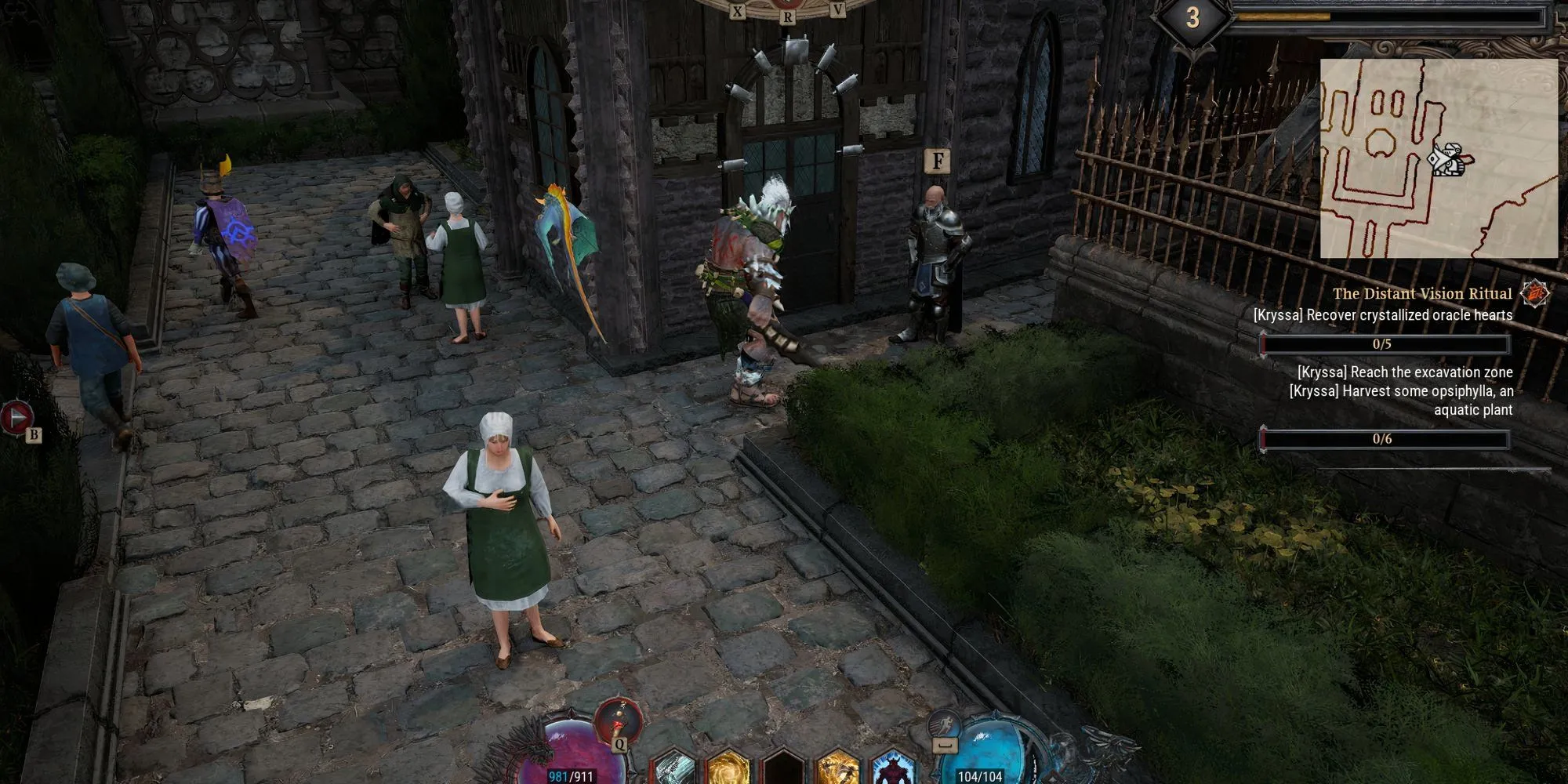 NPC Montescail tại The Order's Garrison trong Dragonkin The Banished nơi người chơi có thể thay đổi độ khó