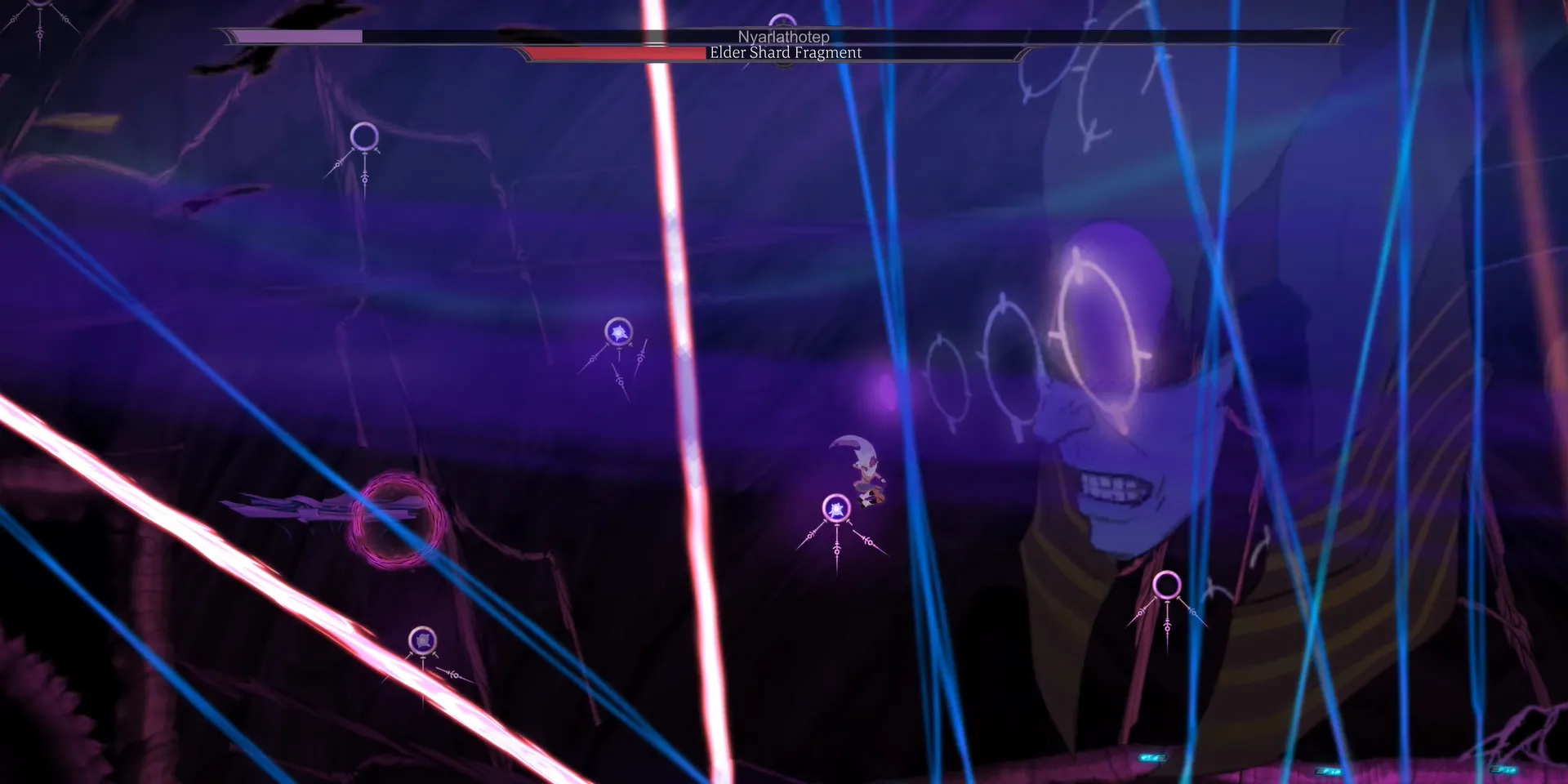 Nyarlathotep &amp; The Shining Trapezohedron từ Sundered, một trận đấu trùm bullet hell đầy thử thách
