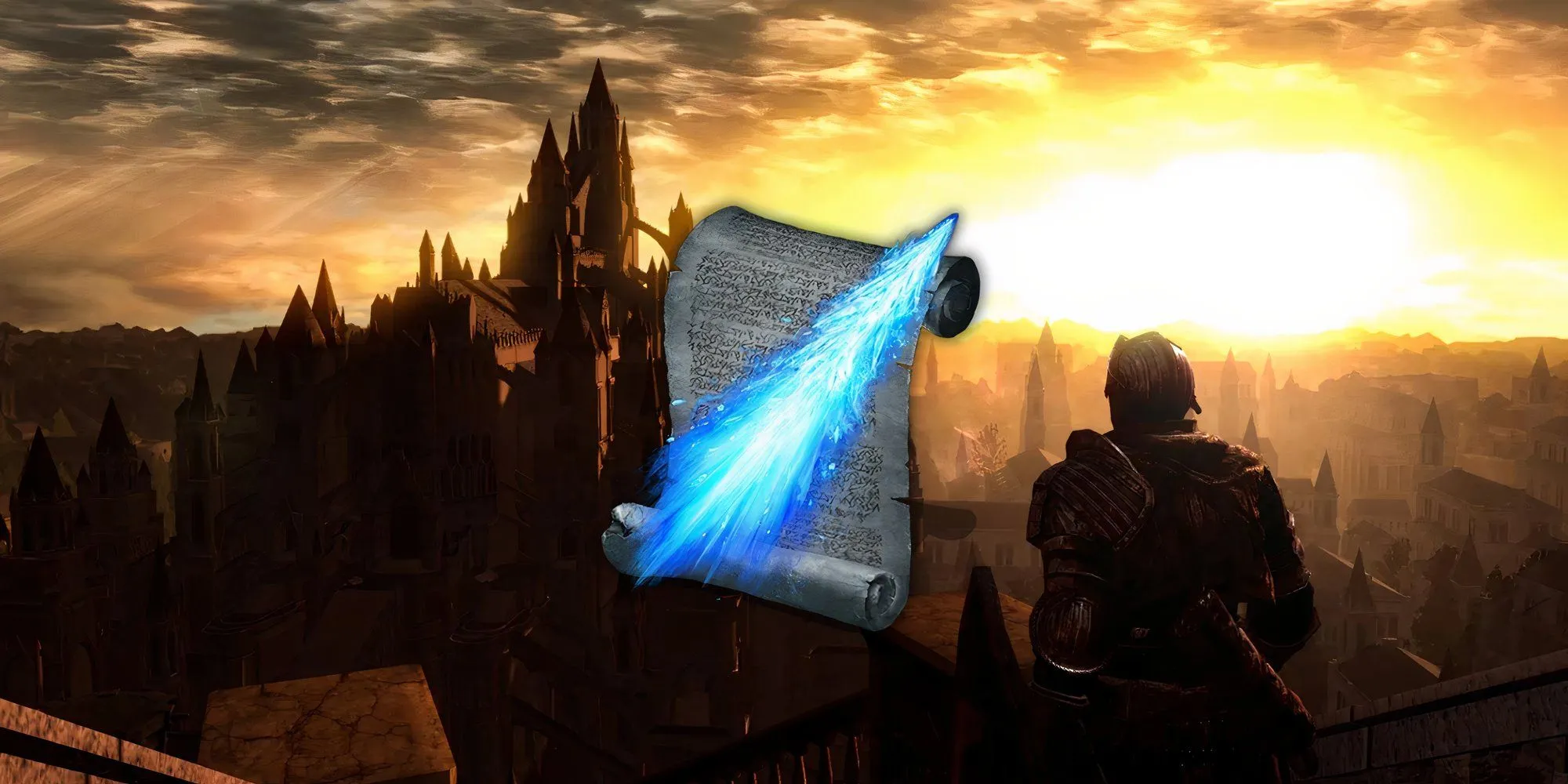 Phép Crystal Soul Spear bắn tia năng lượng pha lê xuyên thấu trong Dark Souls