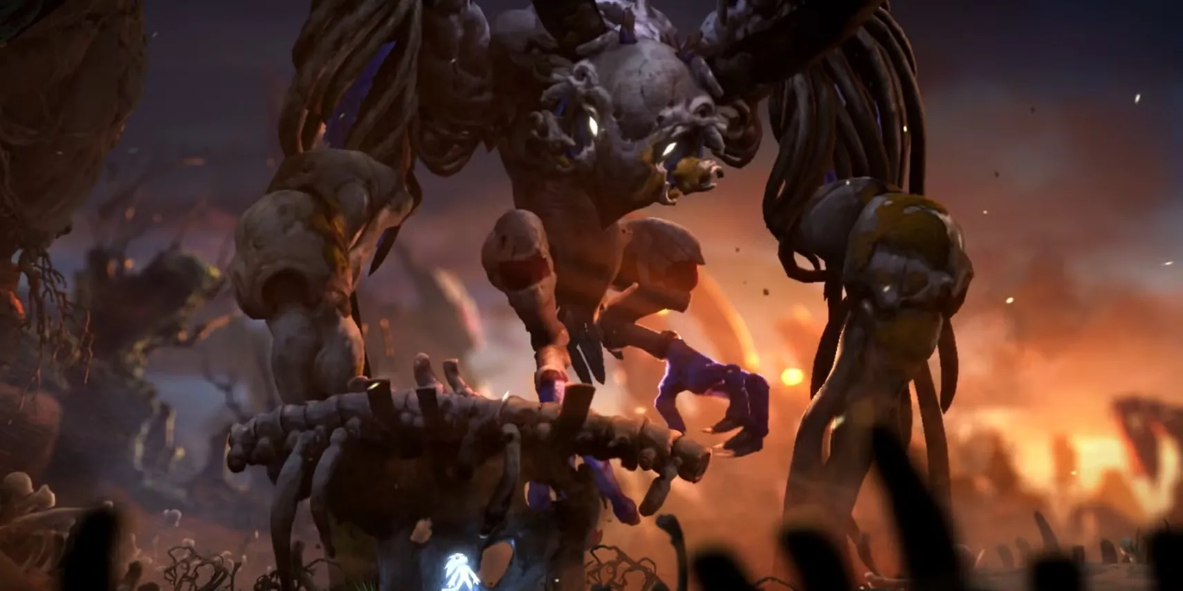 Shriek, boss đầy cảm xúc trong Ori and the Will of the Wisps, với nhiều thay đổi nhịp độ trận đấu