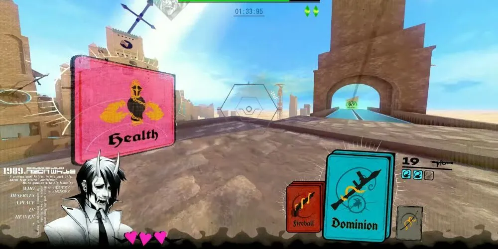 Thẻ bài kỹ năng Health Soul màu đỏ trong game Neon White