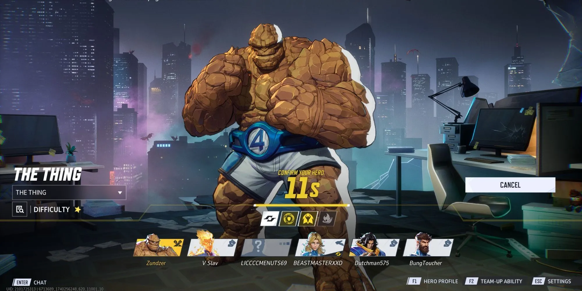 The Thing sát cánh cùng đồng đội Fantastic Four trong Marvel Rivals