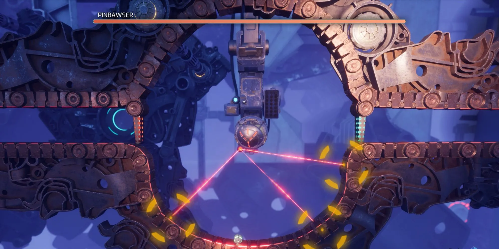 Trùm PINBAWSER trong Split Fiction trong một màn chơi pinball