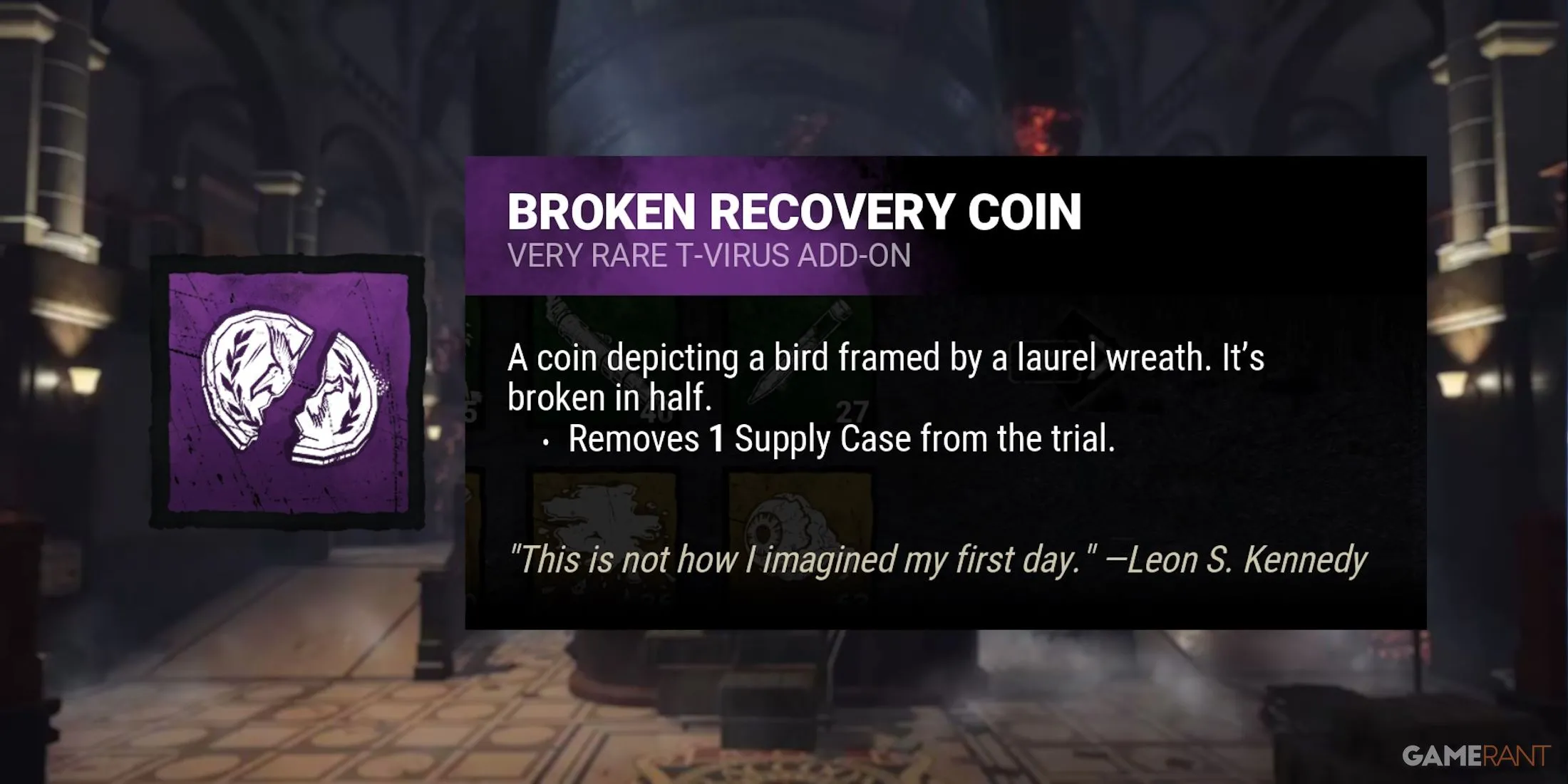 Add-On Broken Recovery Coin của Nemesis, giảm số lượng Hộp Cung Cấp cho Survivor.