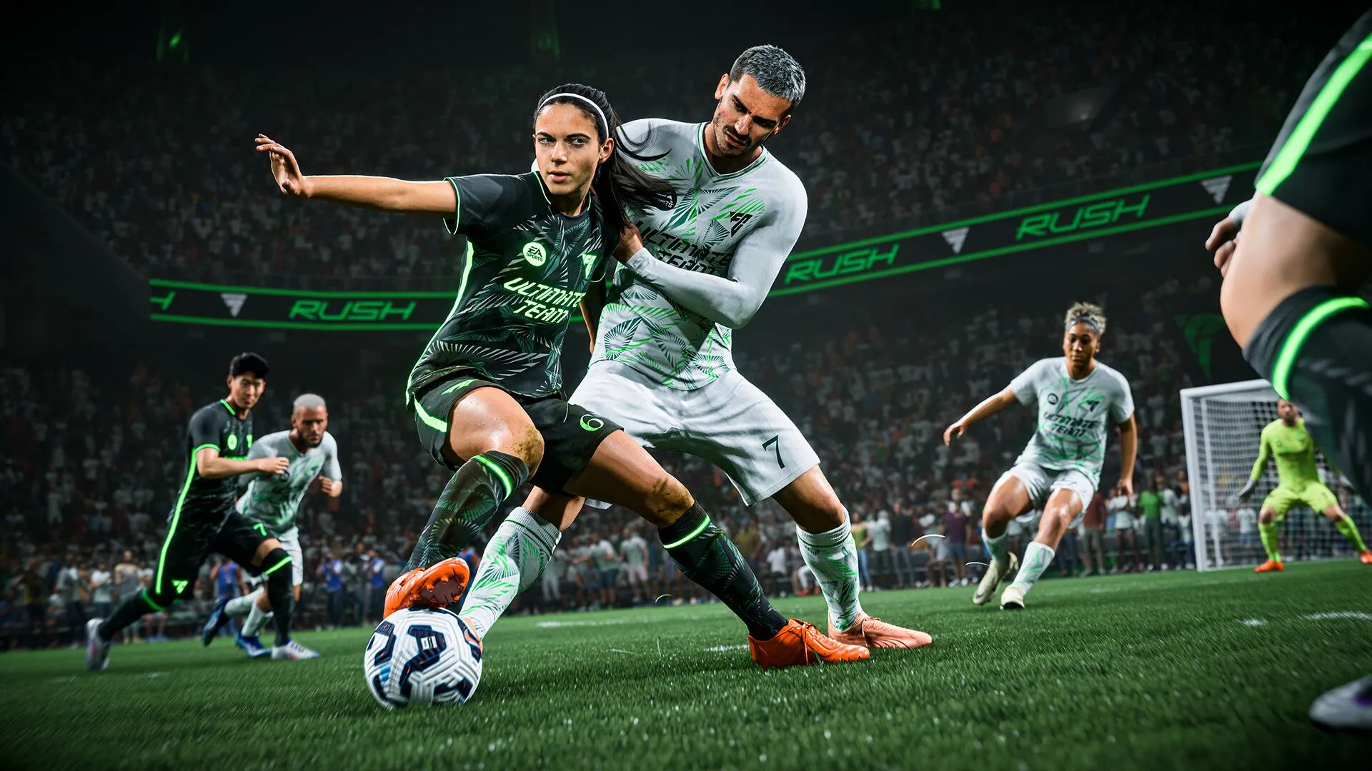Ảnh bìa chính thức game bóng đá EA SPORTS FC 26 có Jude Bellingham và Jamal Musiala