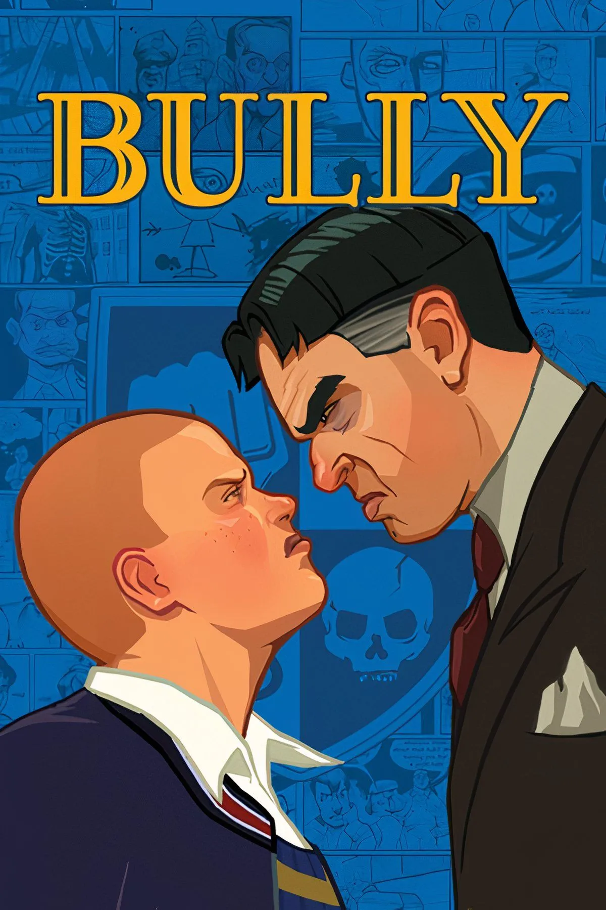Ảnh bìa game Bully, nơi nhân vật chính Jimmy Hopkins có thể theo đuổi các mối quan hệ lãng mạn với nhiều nữ sinh trong học viện Bullworth.