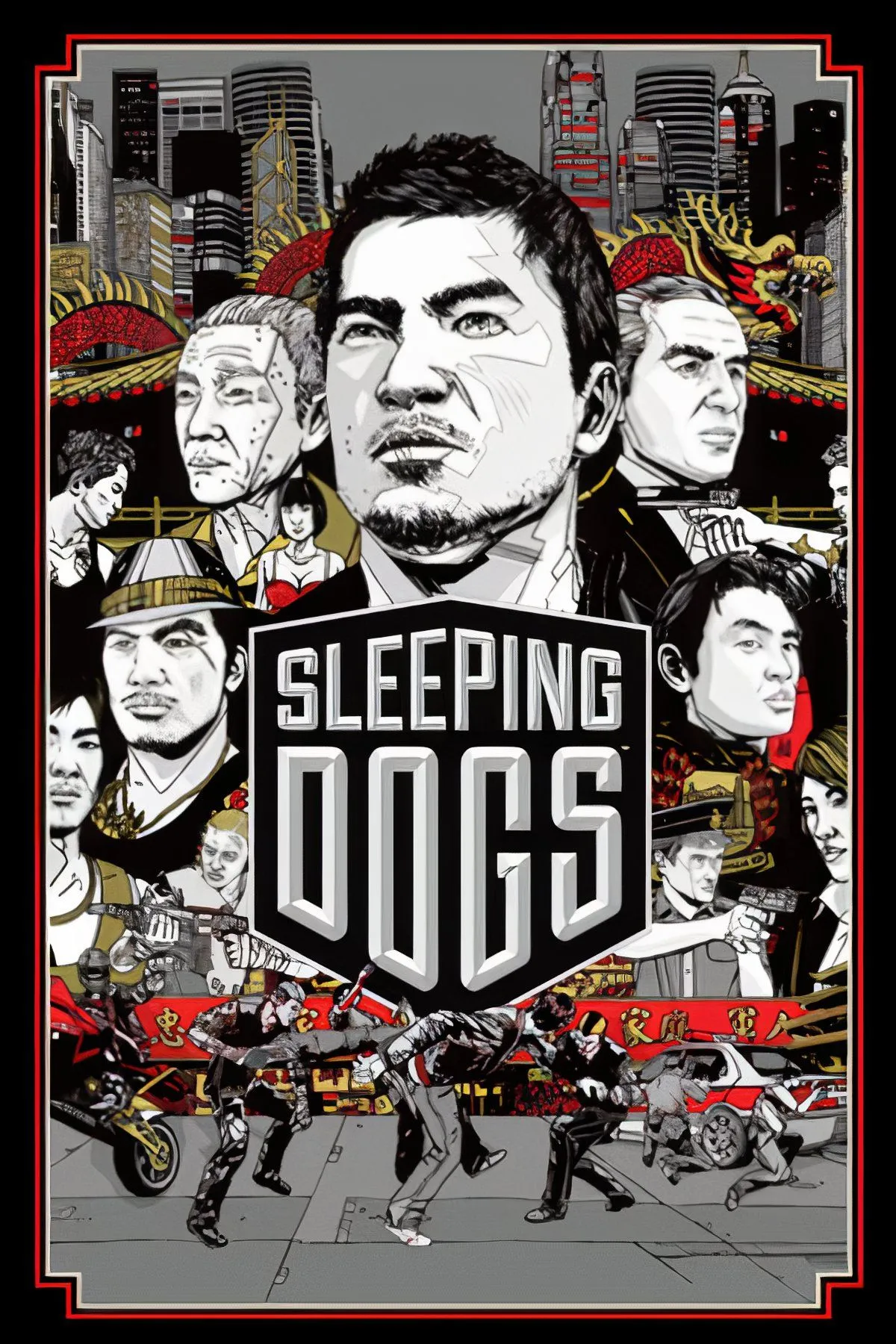 Ảnh bìa game Sleeping Dogs, tựa game hành động thế giới mở tại Hồng Kông, cho phép nhân vật Wei Shen hẹn hò với nhiều bạn gái khác nhau để mở khóa lợi ích trong game.
