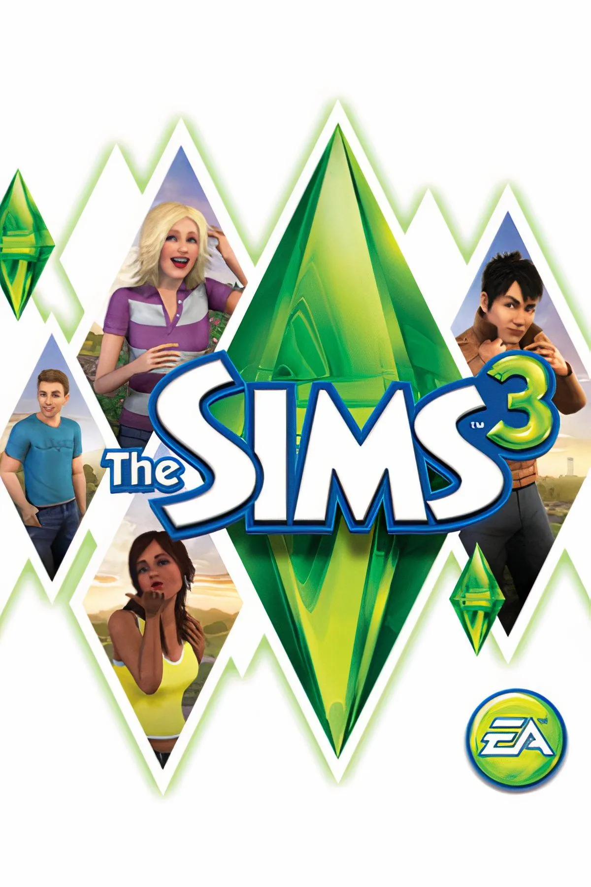Ảnh bìa game The Sims 3, một tựa game mô phỏng cuộc sống thế giới mở nơi Sims có thể tự do theo đuổi nhiều mối quan hệ tình cảm cùng lúc.