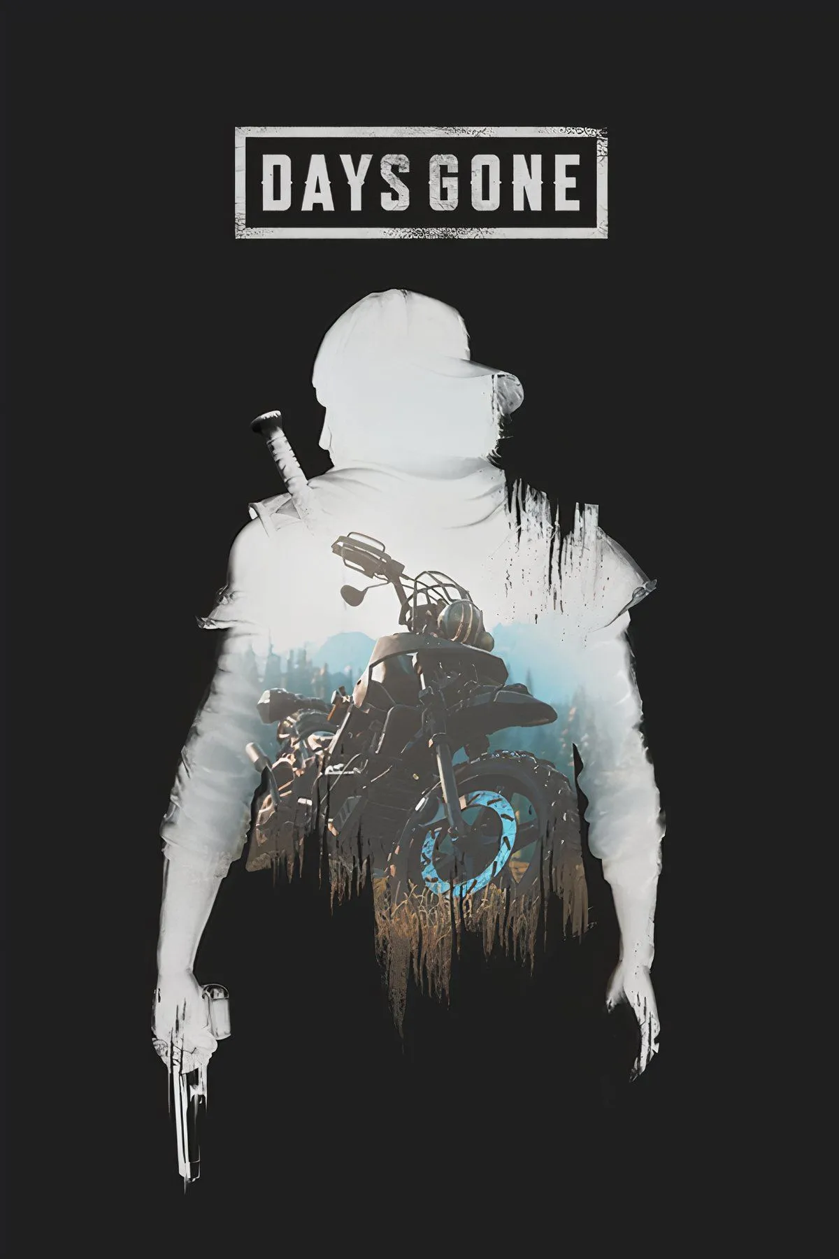 Bìa game Days Gone, khắc họa bối cảnh hậu tận thế và nhân vật chính Deacon St. John
