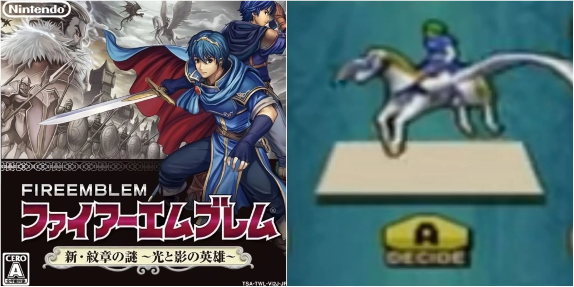 Bìa game Fire Emblem: New Mystery Of The Emblem và nhân vật Kris