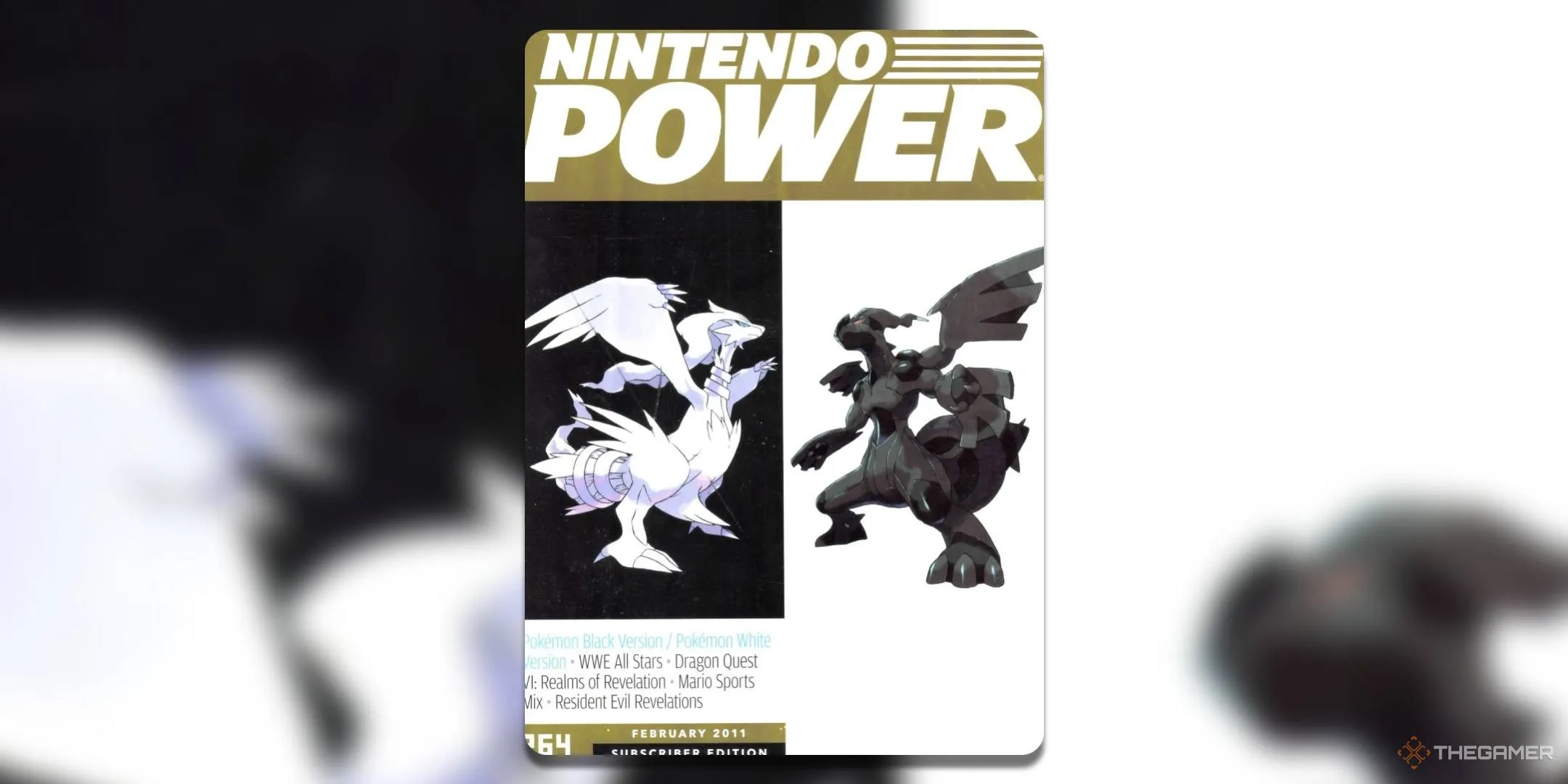Bìa tạp chí Nintendo Power số 264 phiên bản đặc biệt dành cho người đăng ký, với hình ảnh Reshiram và Zekrom từ Pokémon Black &amp; White