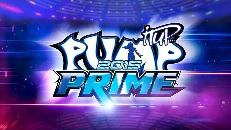 Giao diện trò chơi Pump It Up Prime 2015, minh họa hệ thống mũi tên đặc trưng của dòng game vũ đạo.