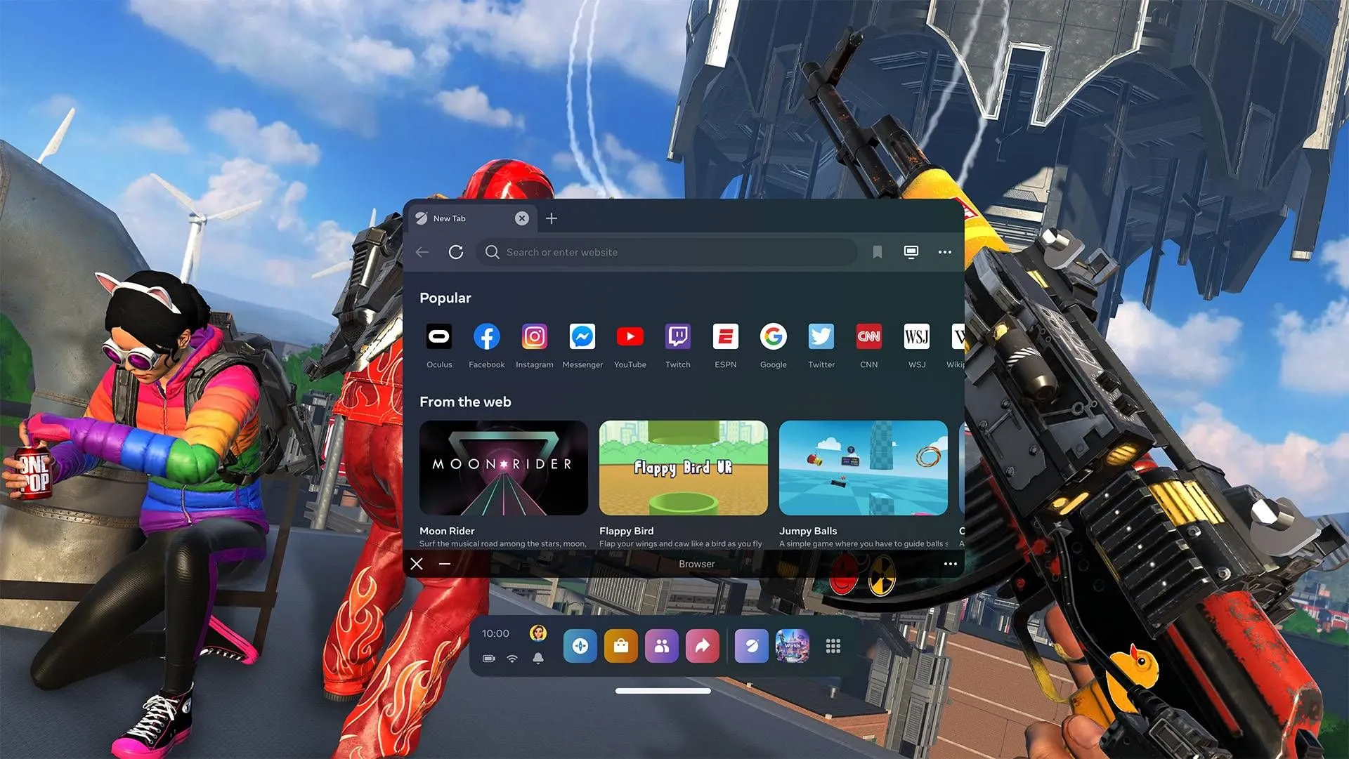 Giao diện Virtual Desktop cho phép kết nối Meta Quest với PC không dây