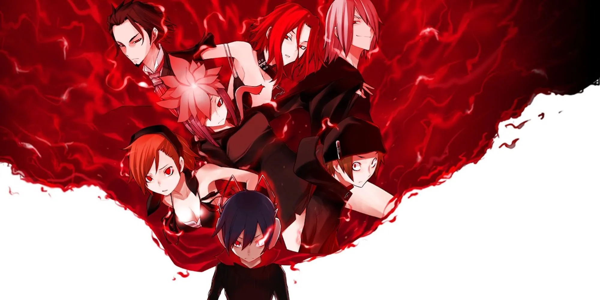 Hình ảnh các nhân vật chính trong Shin Megami Tensei: Devil Survivor, minh họa phong cách đồ họa và bối cảnh đô thị u tối của game JRPG chiến thuật này.