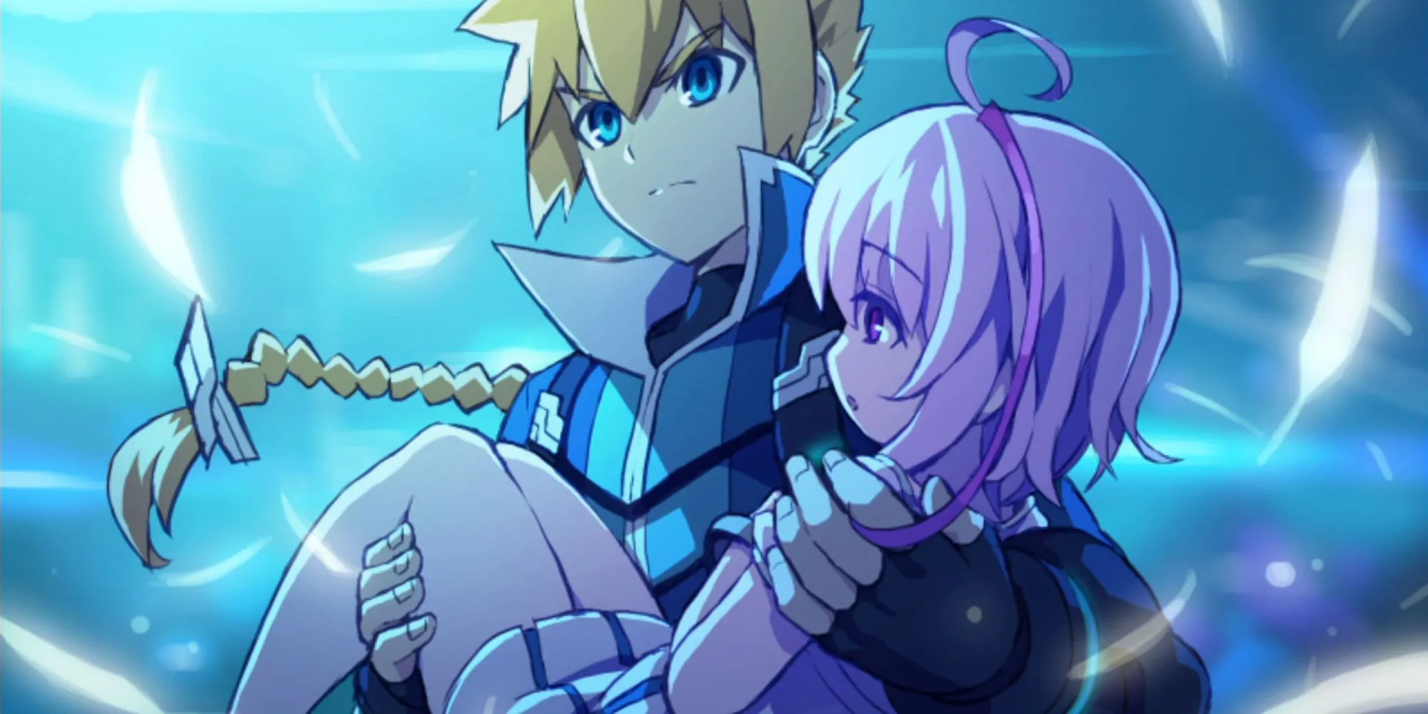 Hình ảnh nữ anh hùng Kirin trong bộ ba game Azure Striker Gunvolt Trilogy Enhanced, minh họa cho những nâng cấp trong phiên bản này.
