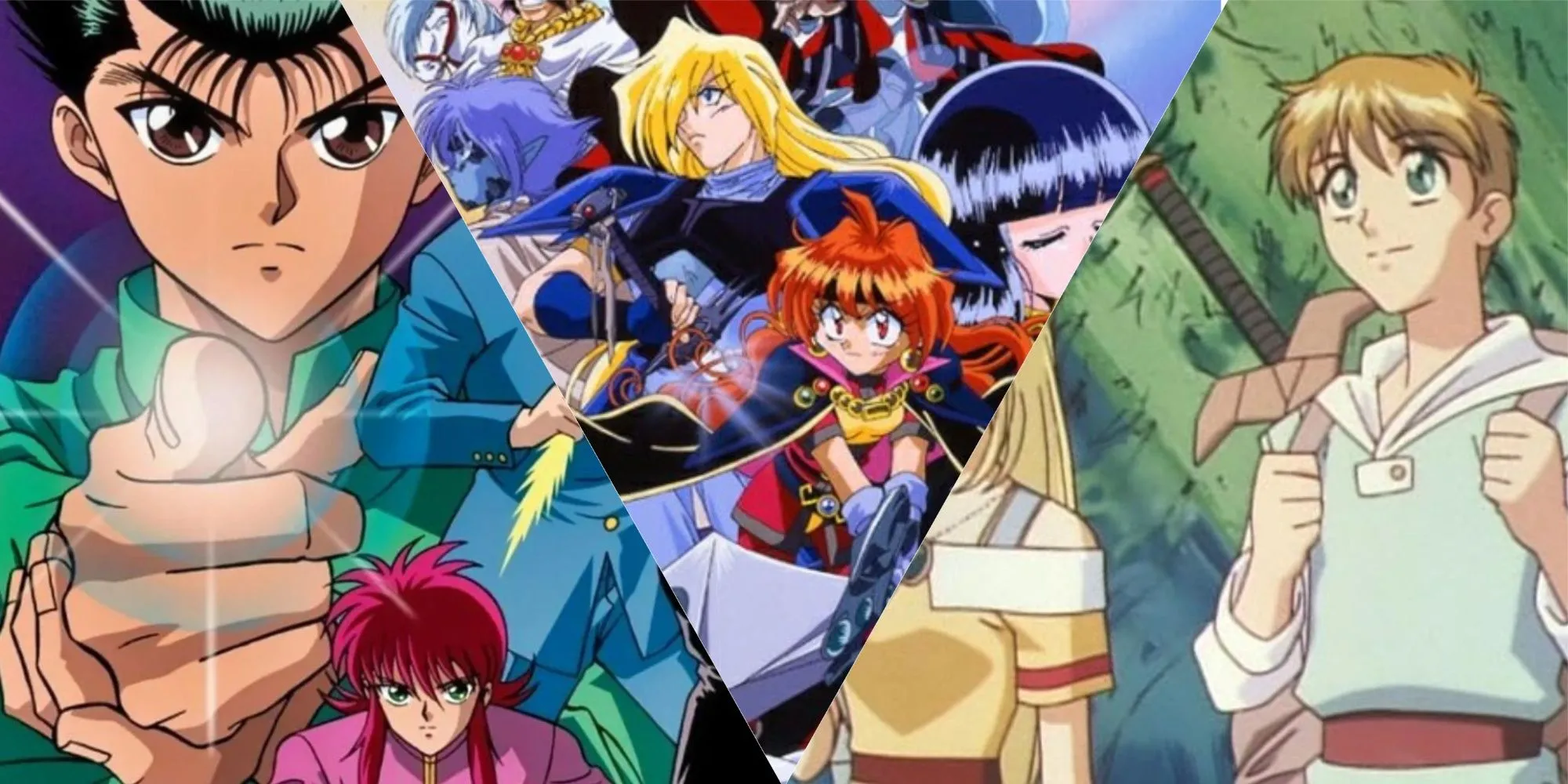 Hình ảnh tổng hợp các nhân vật và cảnh quan kỳ ảo từ những bộ anime giả tưởng đã hoàn thành, minh họa cho những câu chuyện có kết thúc trọn vẹn.