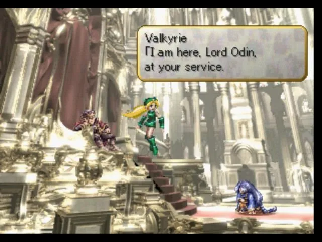 Hình ảnh Valkyrie Lenneth trong game Valkyrie Profile, đại diện cho những chiến binh được chọn để chuẩn bị cho Ragnarok.
