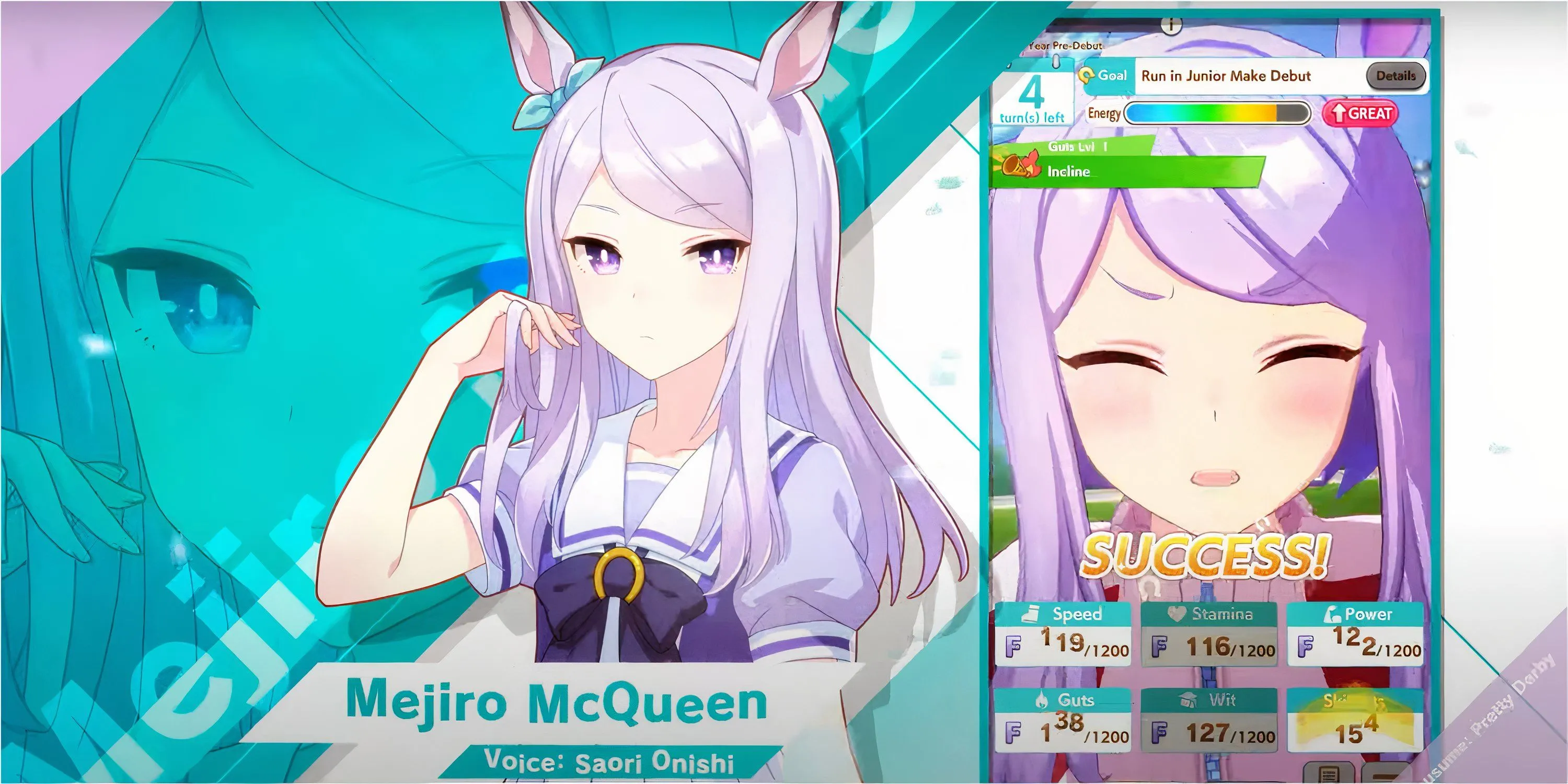 Mejiro McQueen, một trong những Umamusume nổi bật với phong thái quý phái.