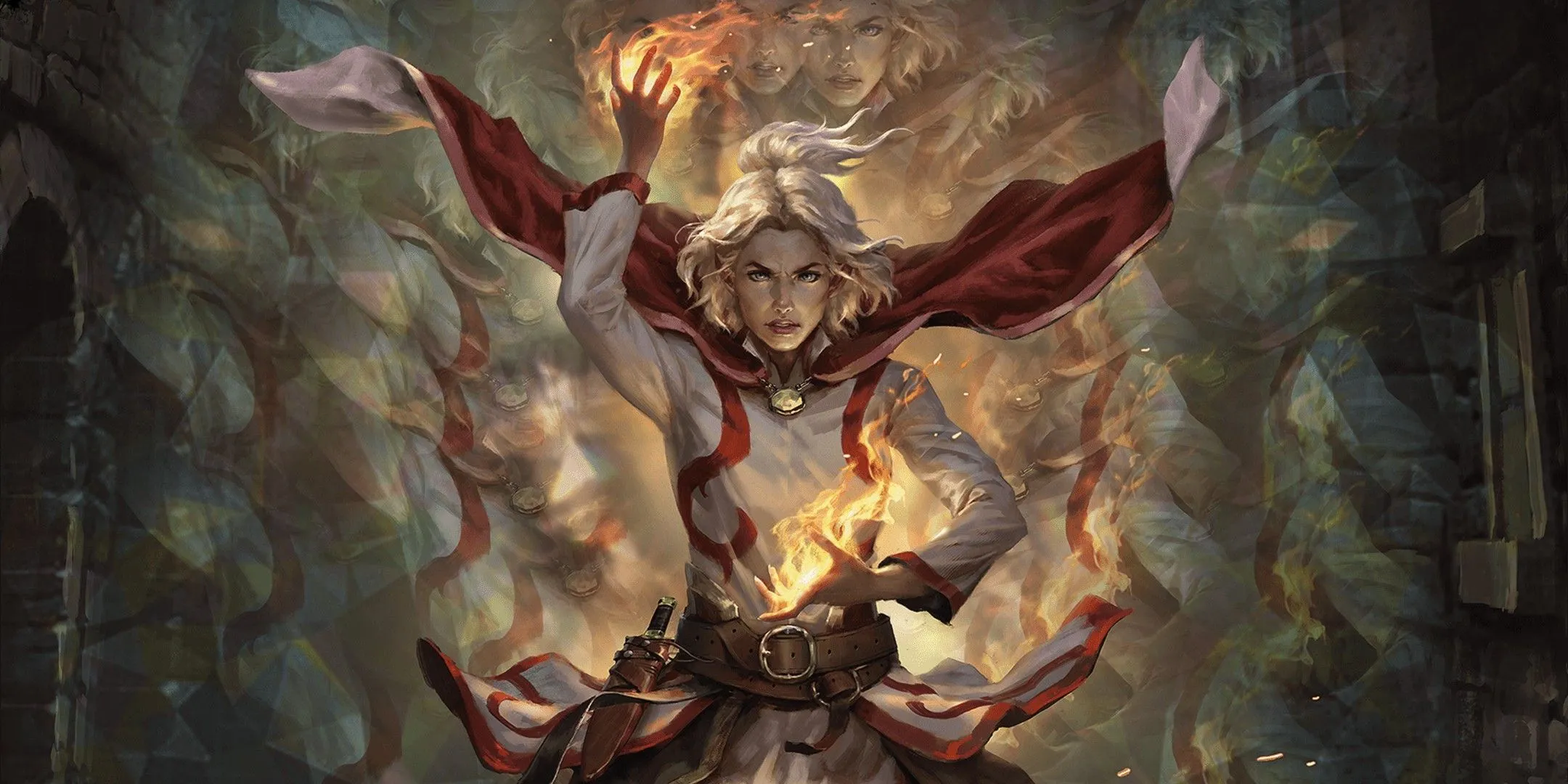 Pháp sư Delina điều khiển Wild Magic tạo ra những hiệu ứng phép thuật khó đoán, biểu tượng cho sức mạnh toàn năng.