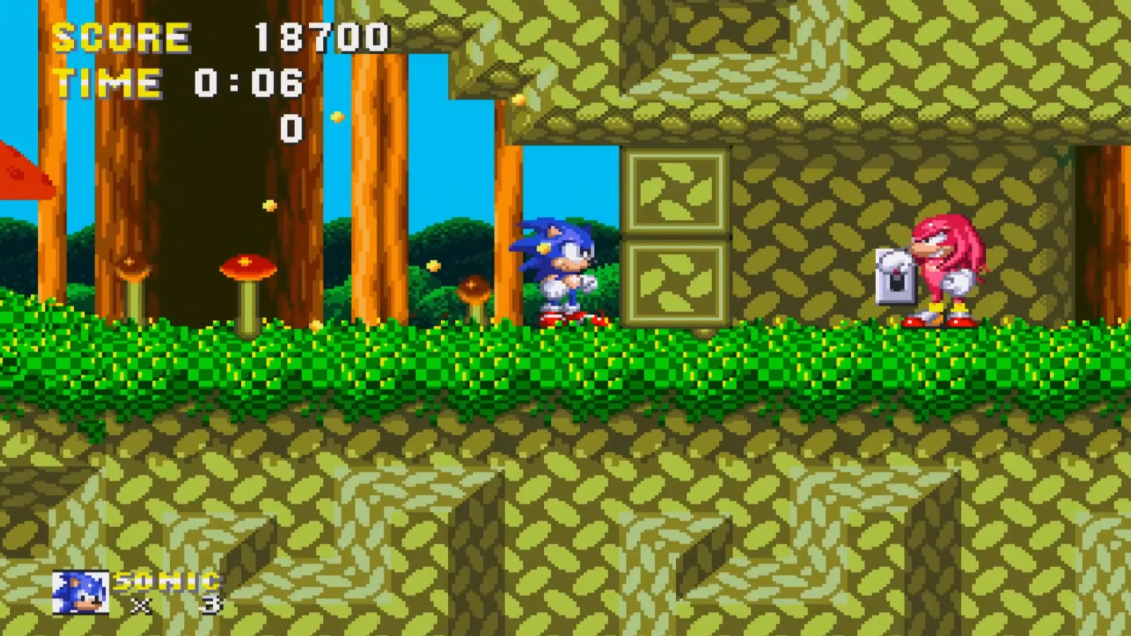 Sonic chạy trên Đảo Thiên Thần trong Sonic 3 &amp; Knuckles
