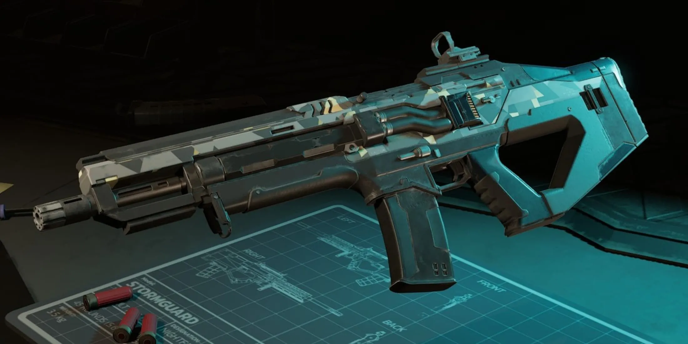 Súng trường tấn công Wraith tùy chỉnh trong Killing Floor 3, một trong nhiều công cụ giúp game thủ đối phó Zed.