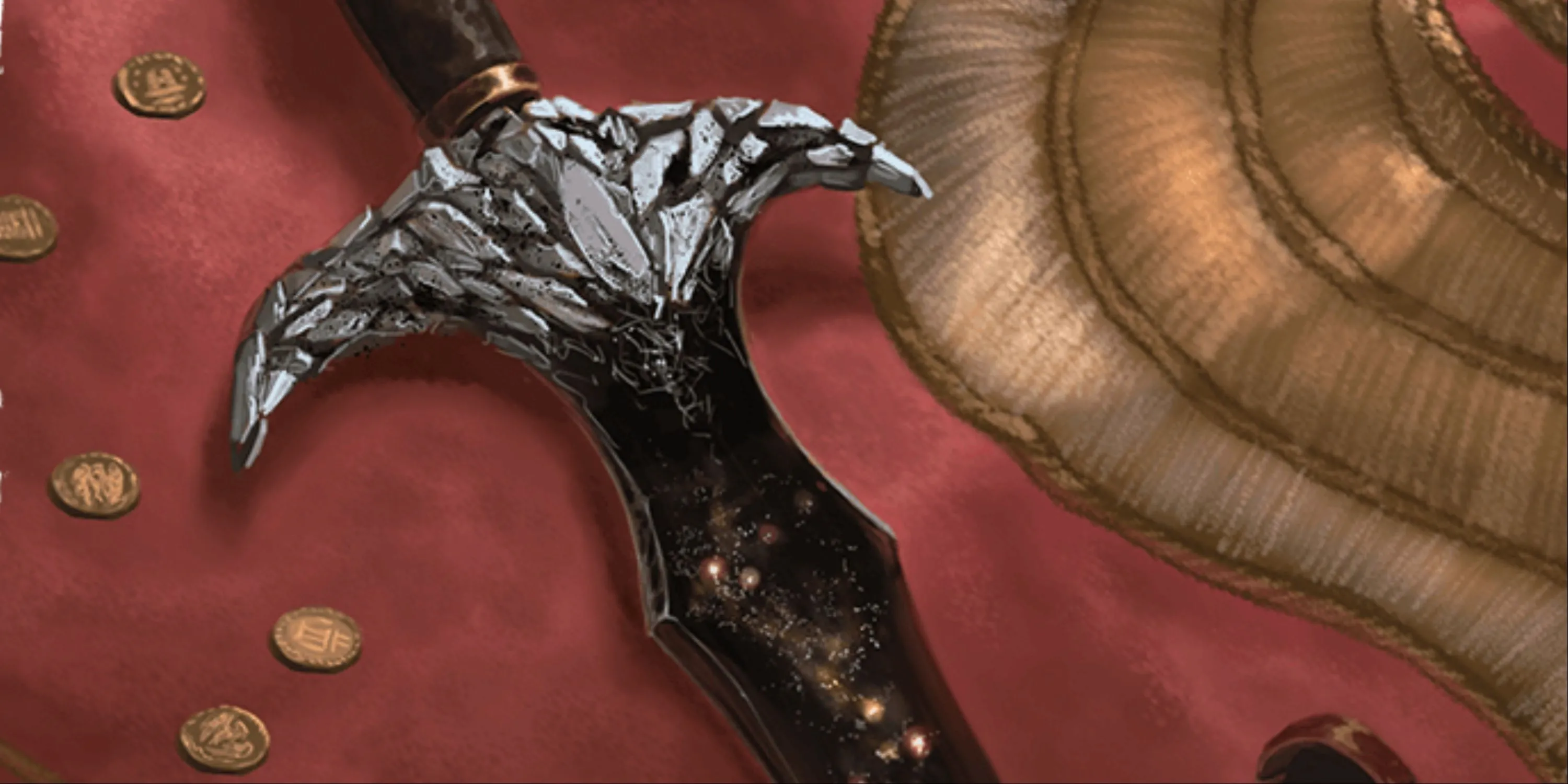 Thanh trường kiếm Blackrazor với chuôi đá và lưỡi kiếm obsidian trong Dungeons &amp; Dragons.