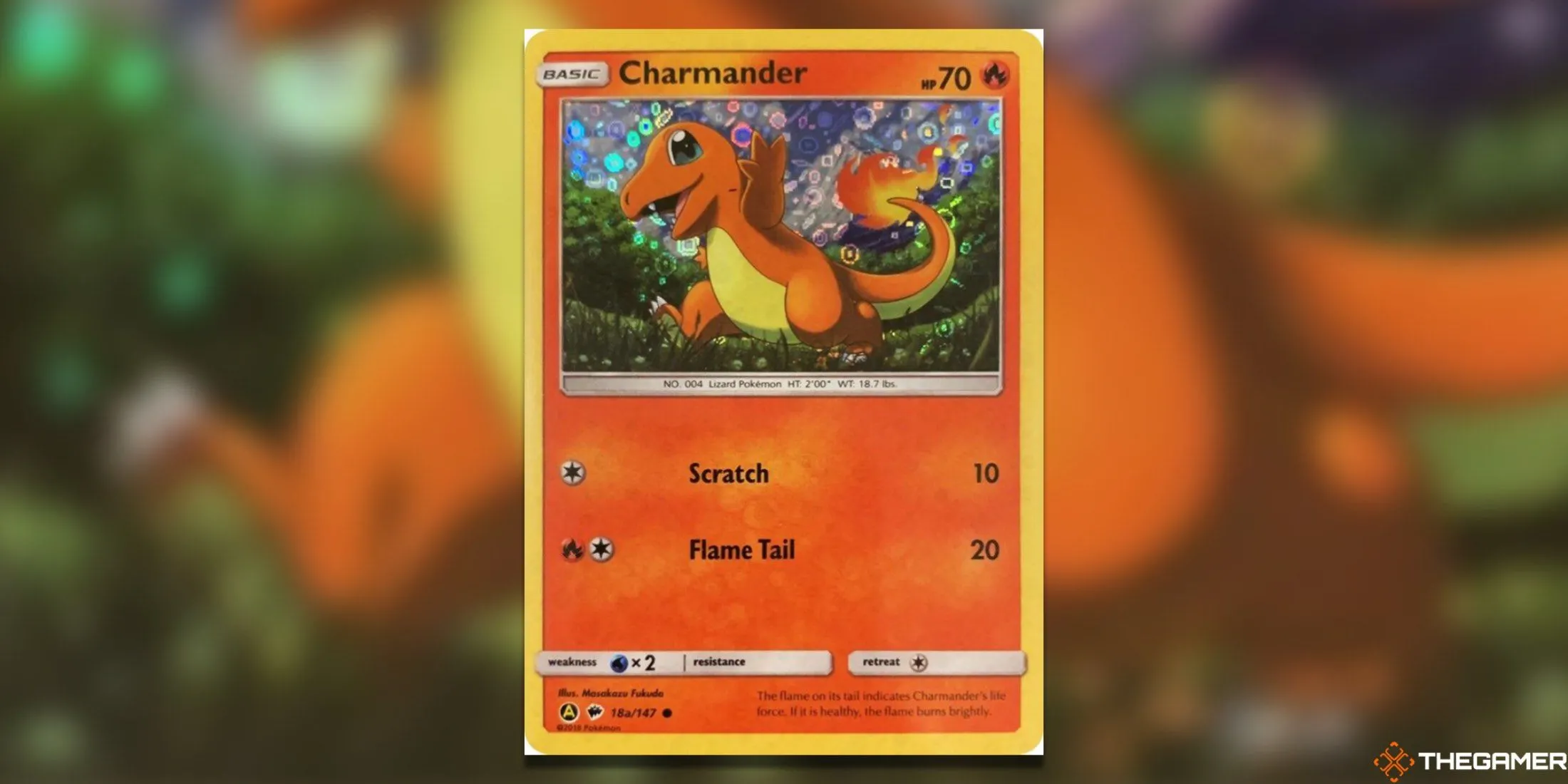Thẻ bài Charmander 18a/147 promo General Mills với nụ cười tươi tắn
