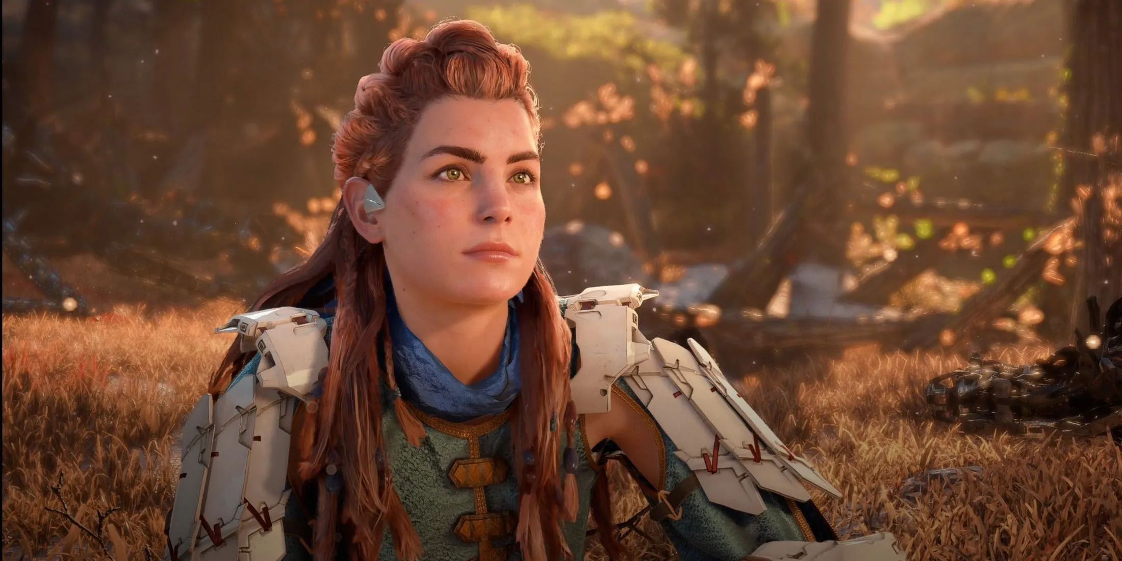 Aloy luyện tập trong bối cảnh hoang dã của Horizon Zero Dawn Remastered