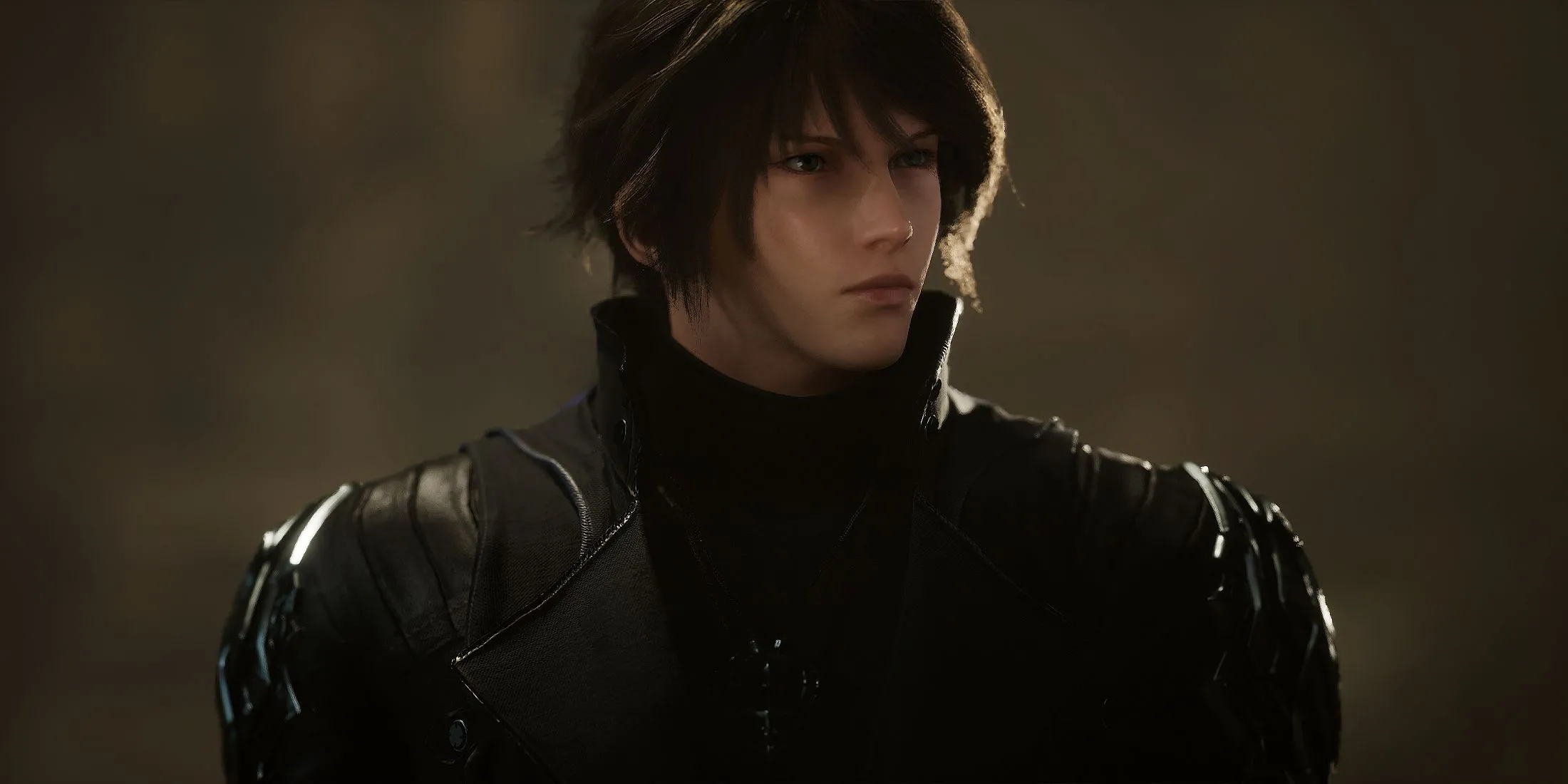 Kaser đứng giữa cảnh quan game, minh họa chi tiết đồ họa Lost Soul Aside