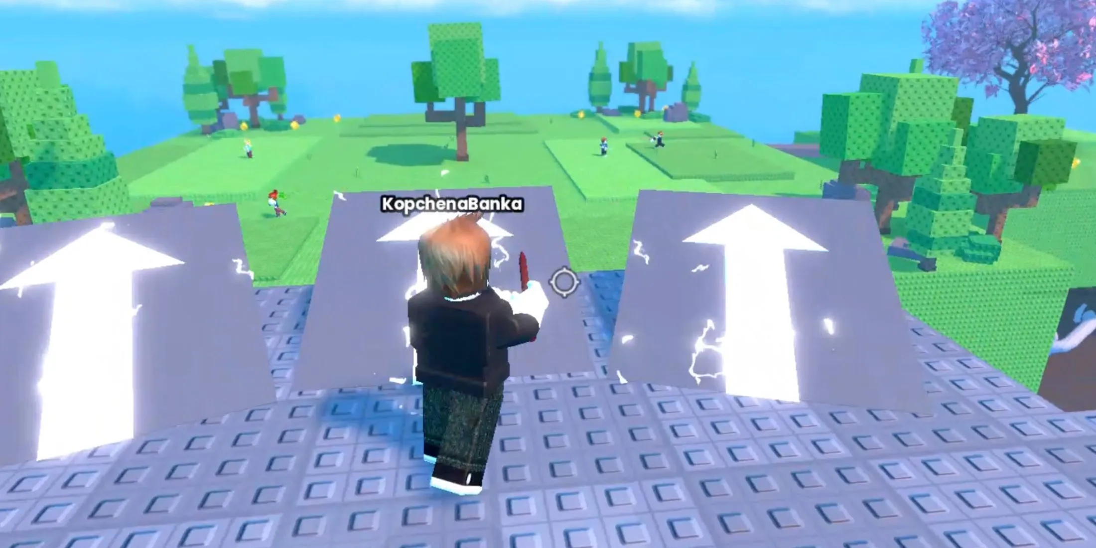 Một game thủ Stick Battles di chuyển trong đấu trường để tìm kiếm đối thủ