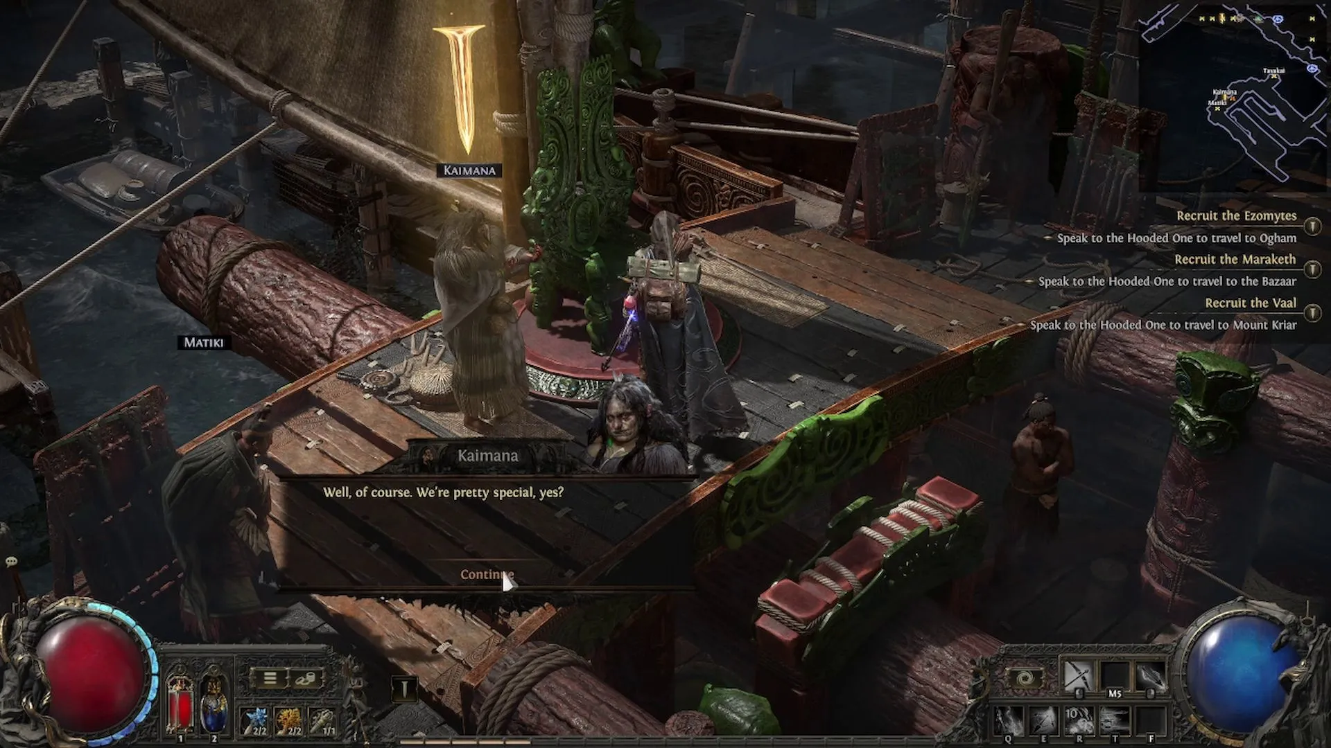 Nữ thầy thuốc Kaimana và vật phẩm Shark Fin trong Path of Exile 2